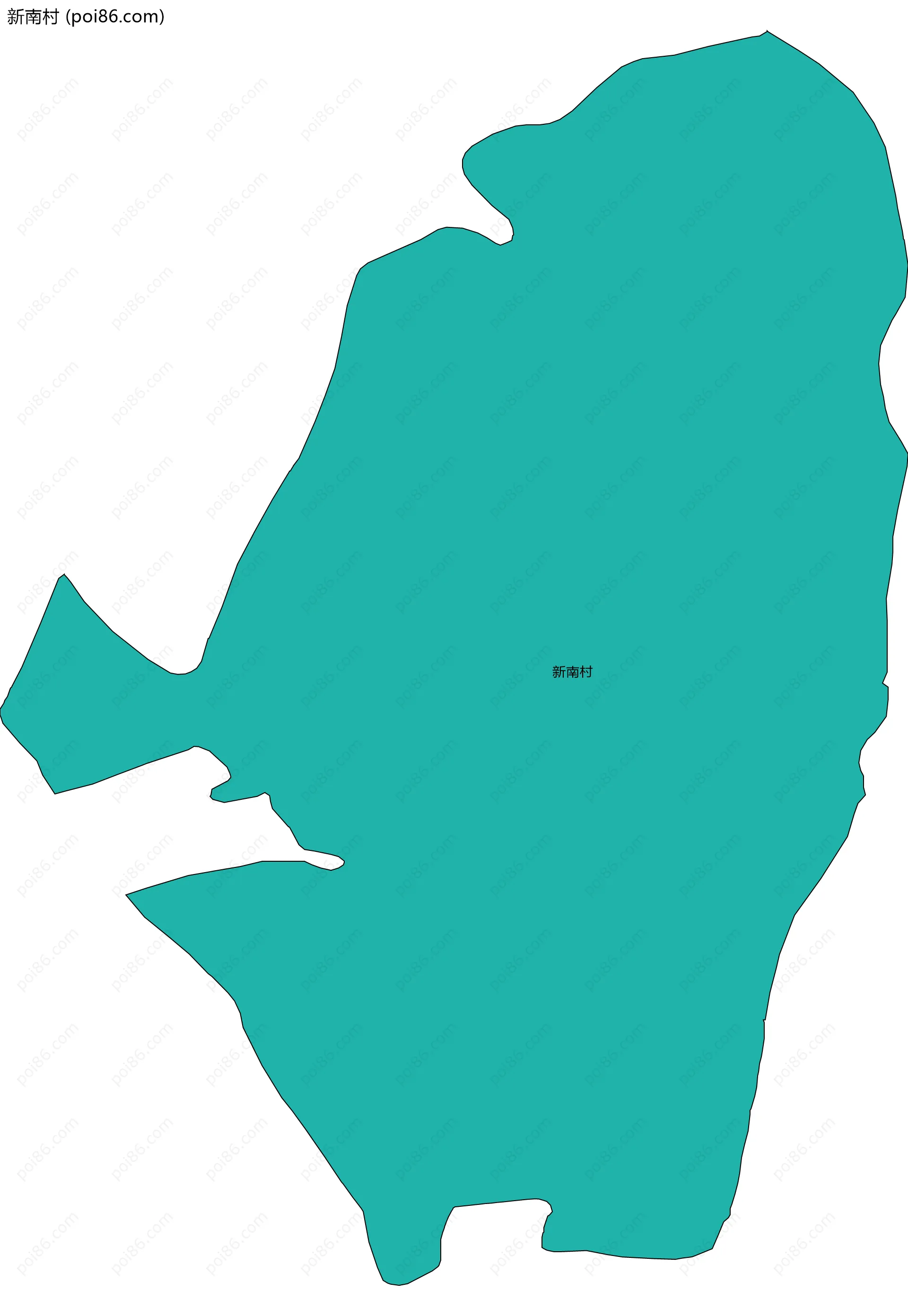 新南村边界地图