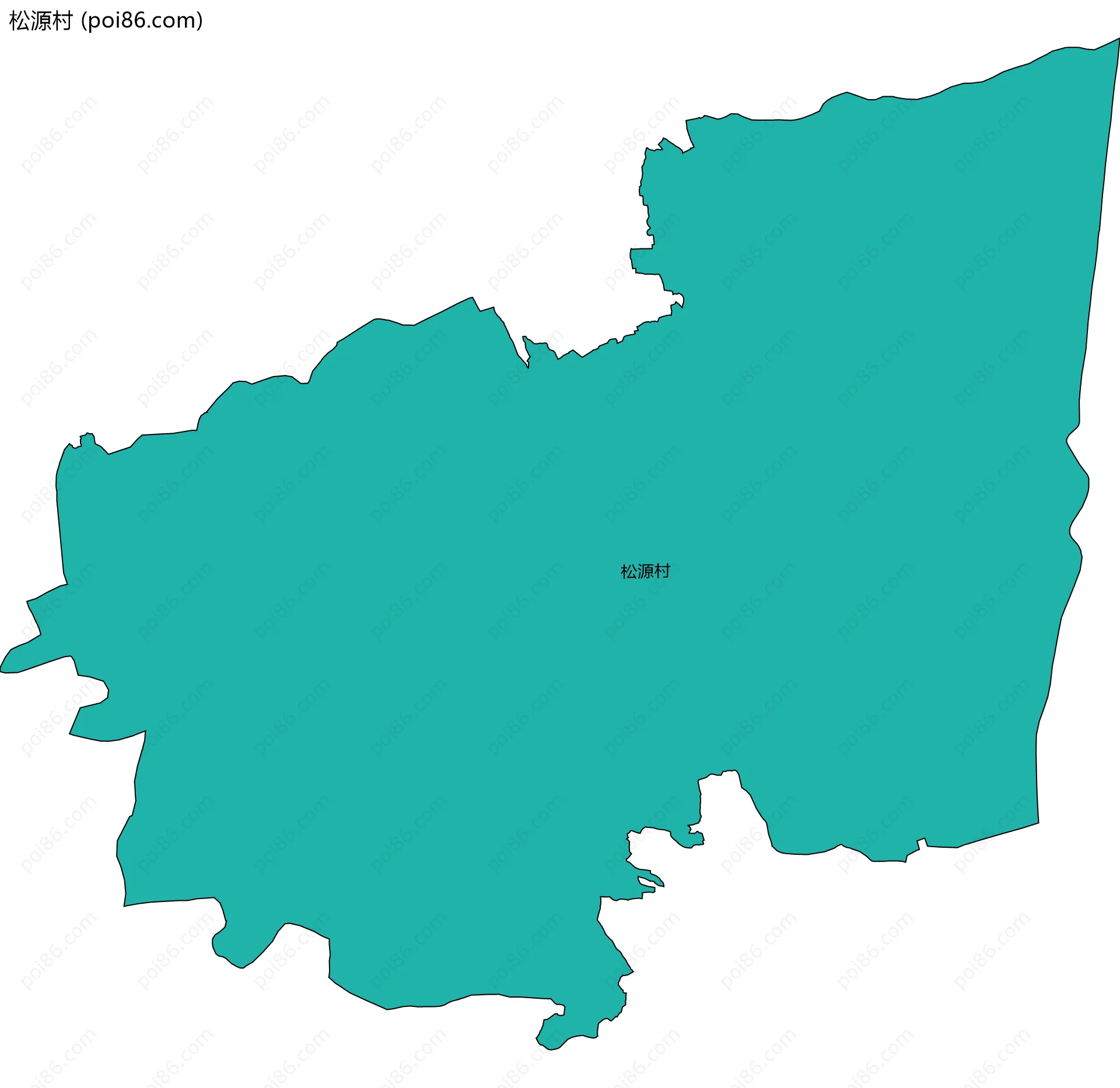 松源村边界地图
