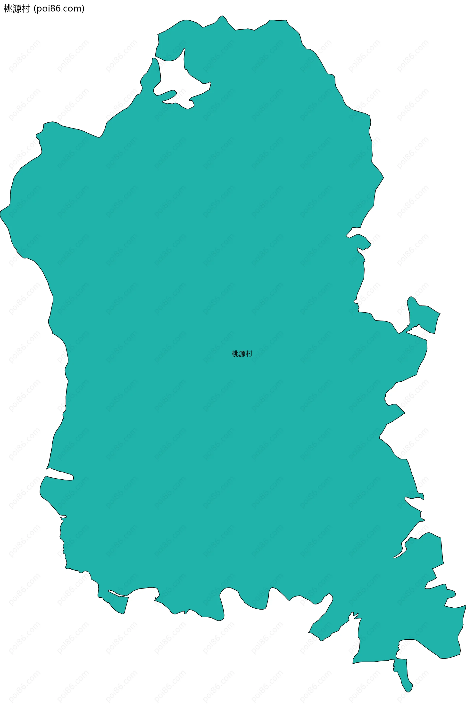 桃源村边界地图