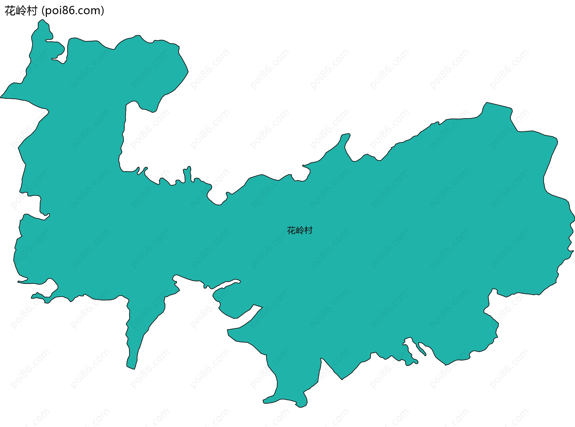 花岭村边界地图