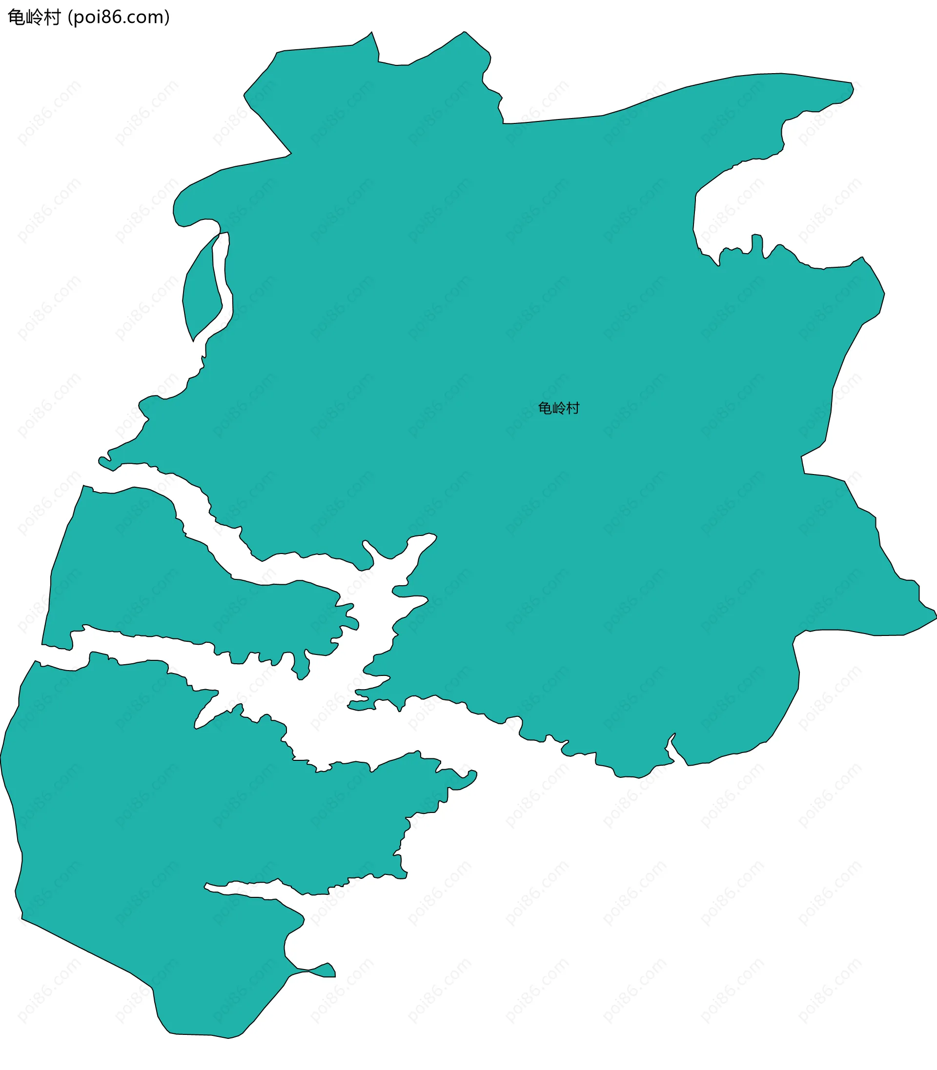 龟岭村边界地图