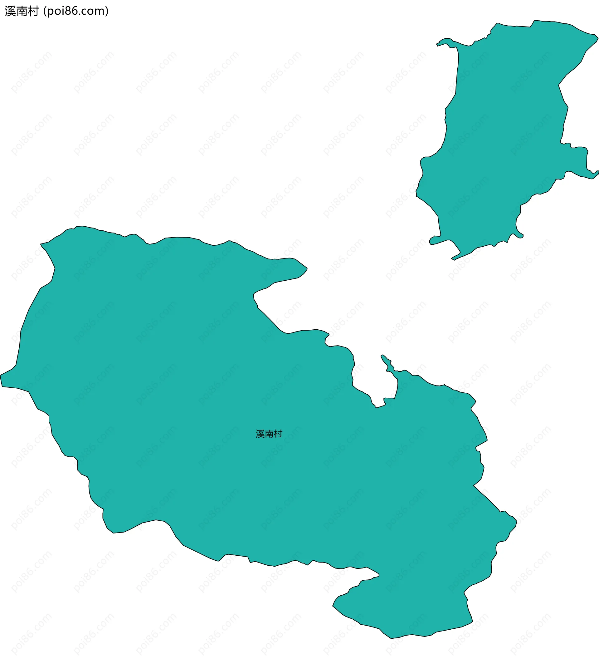 溪南村边界地图