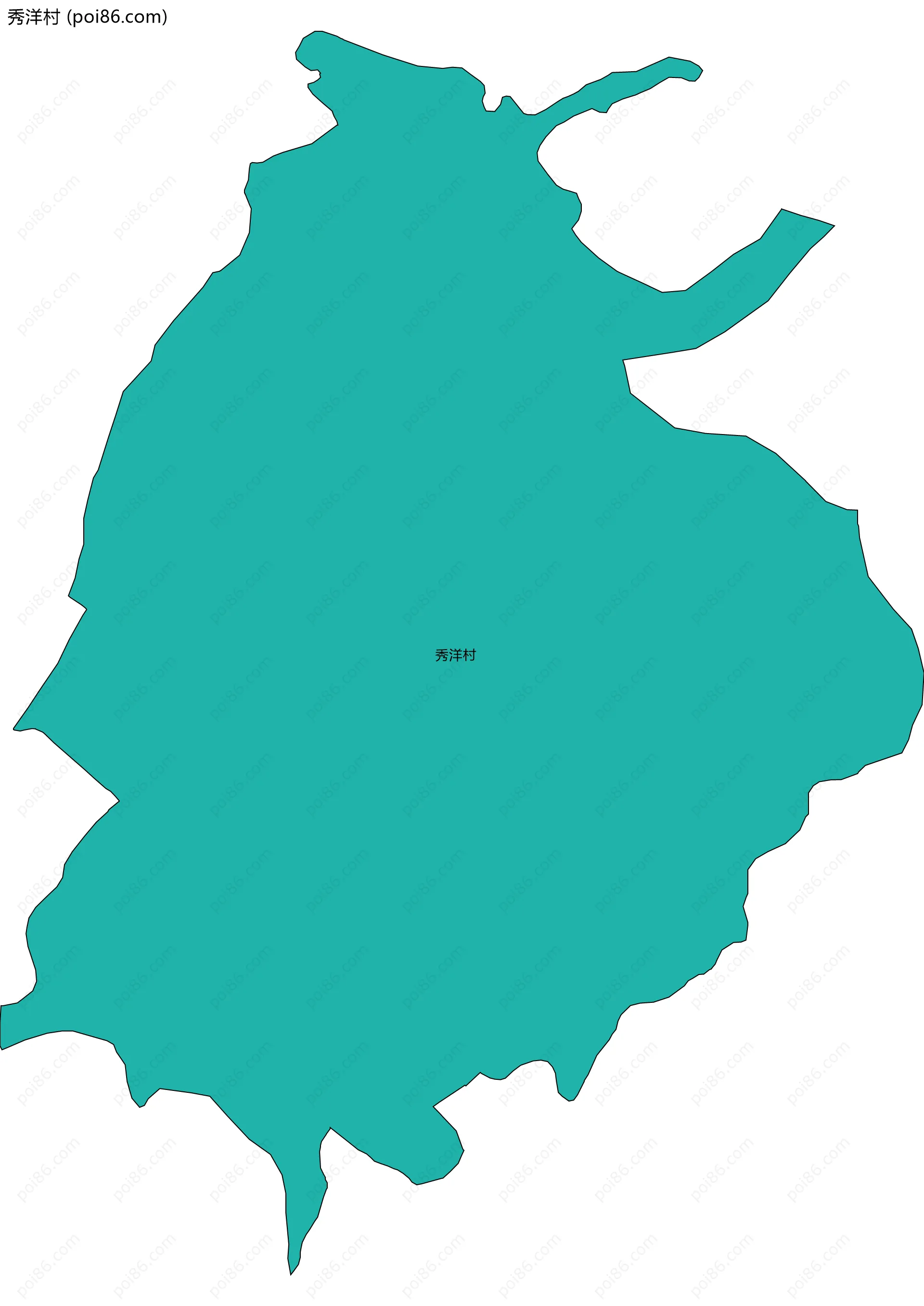 秀洋村边界地图