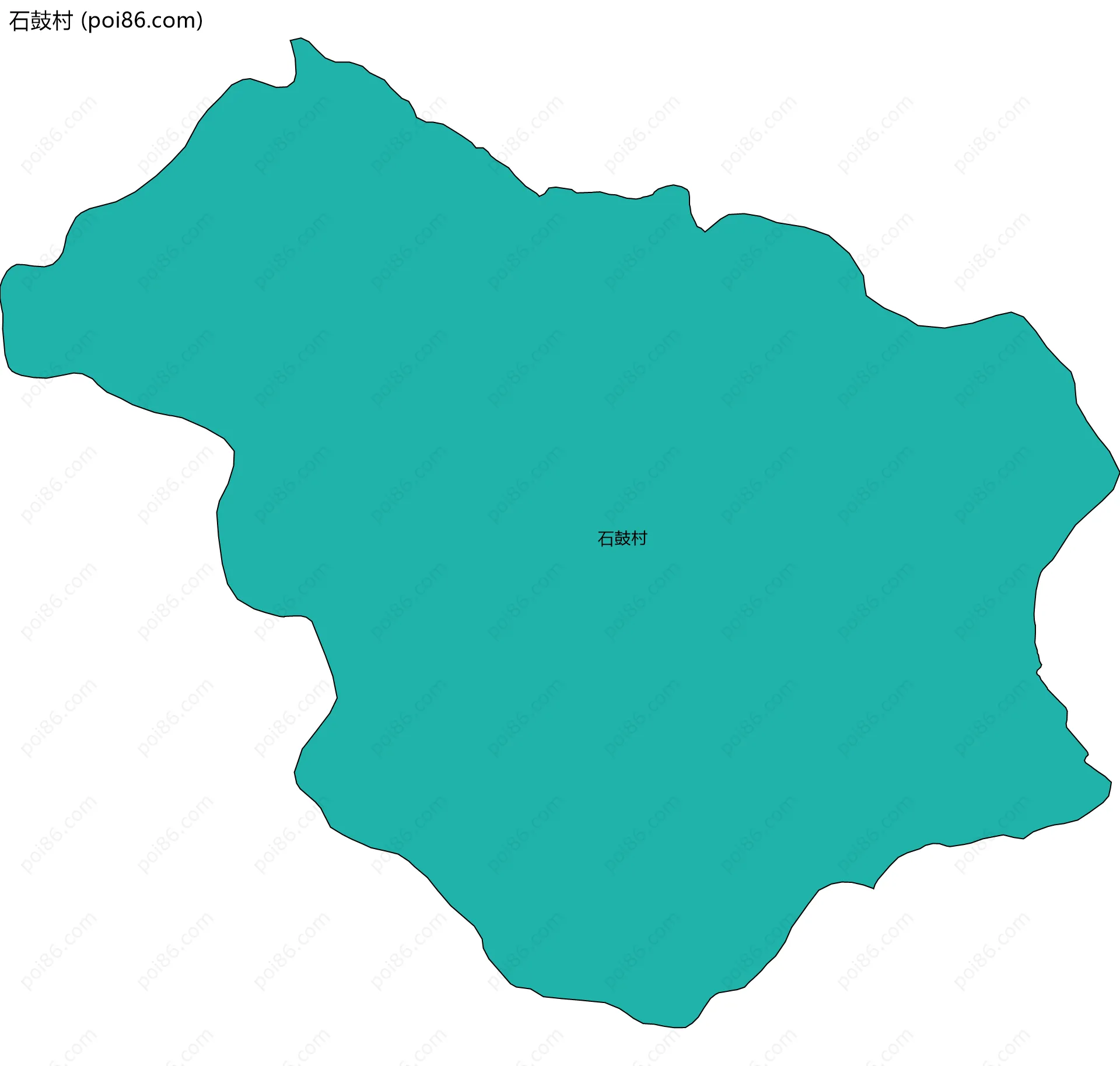 石鼓村边界地图