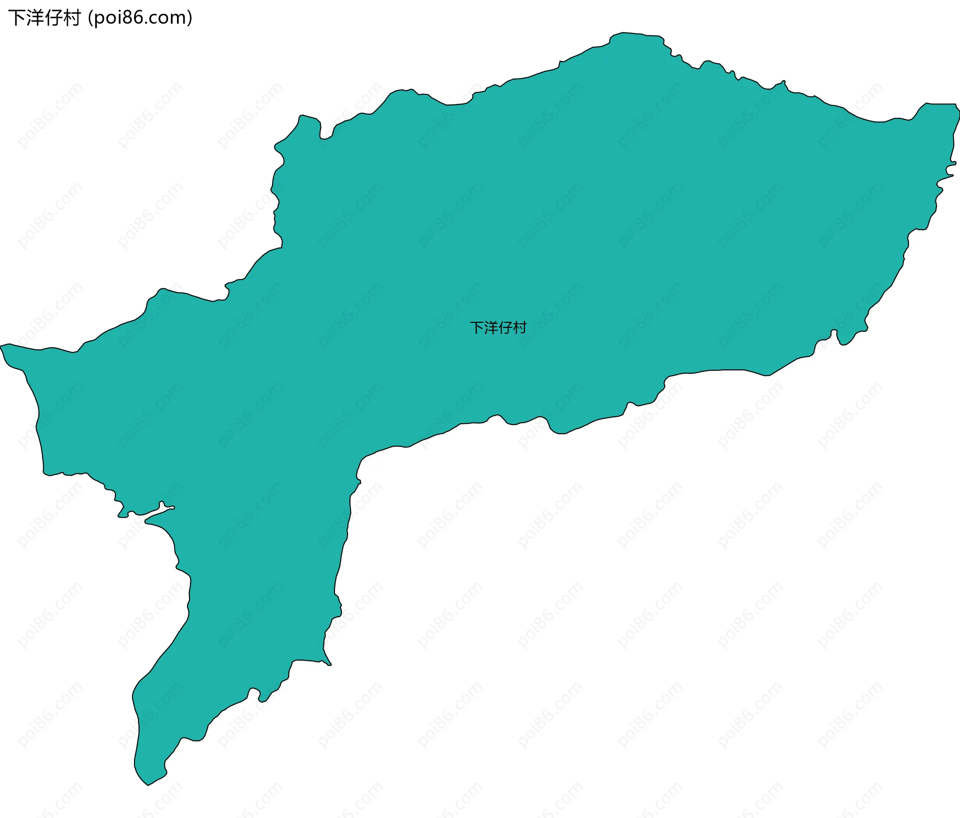 下洋仔村边界地图
