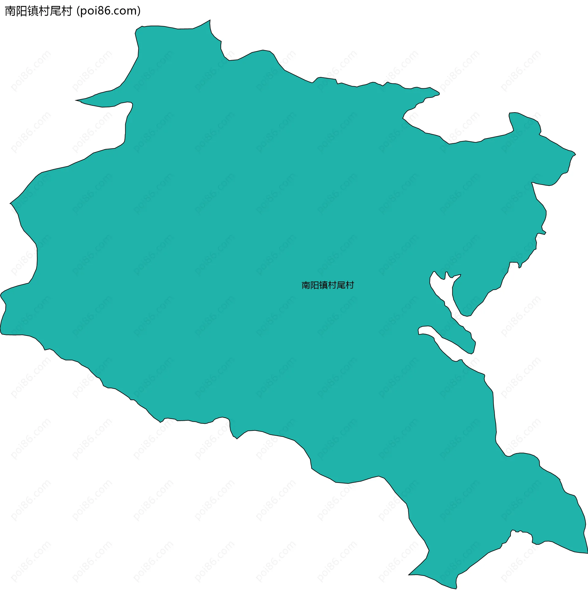 南阳镇村尾村边界地图