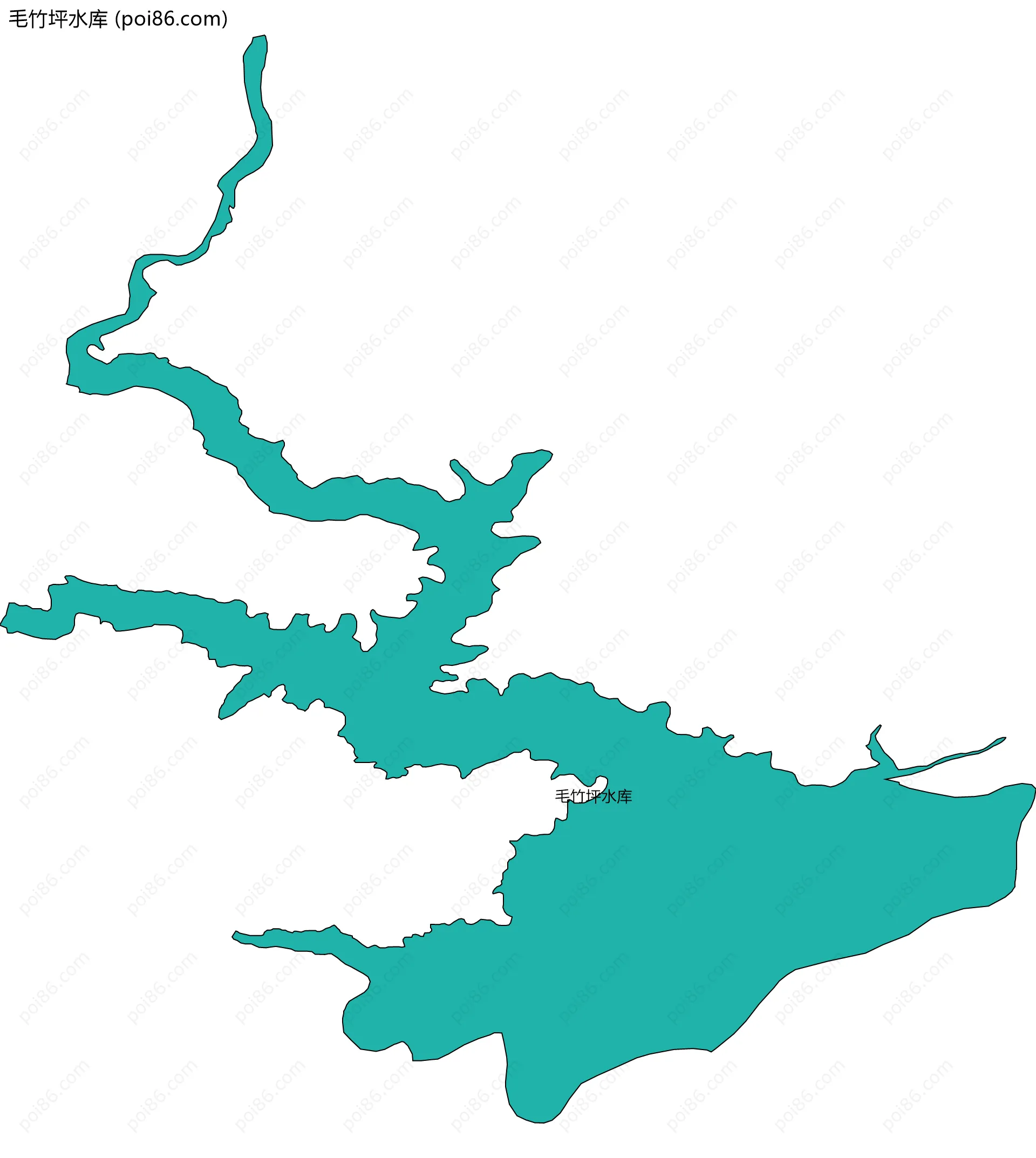 毛竹坪水库边界地图