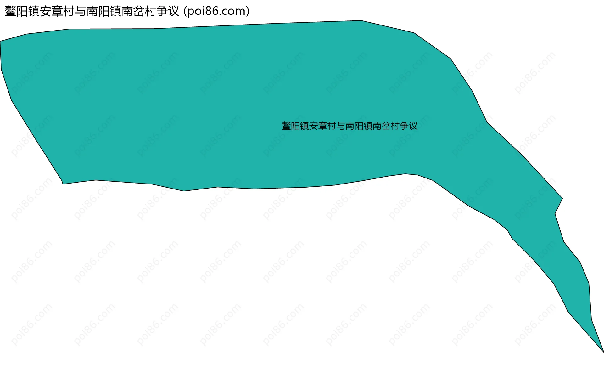 鳌阳镇安章村与南阳镇南岔村争议边界地图