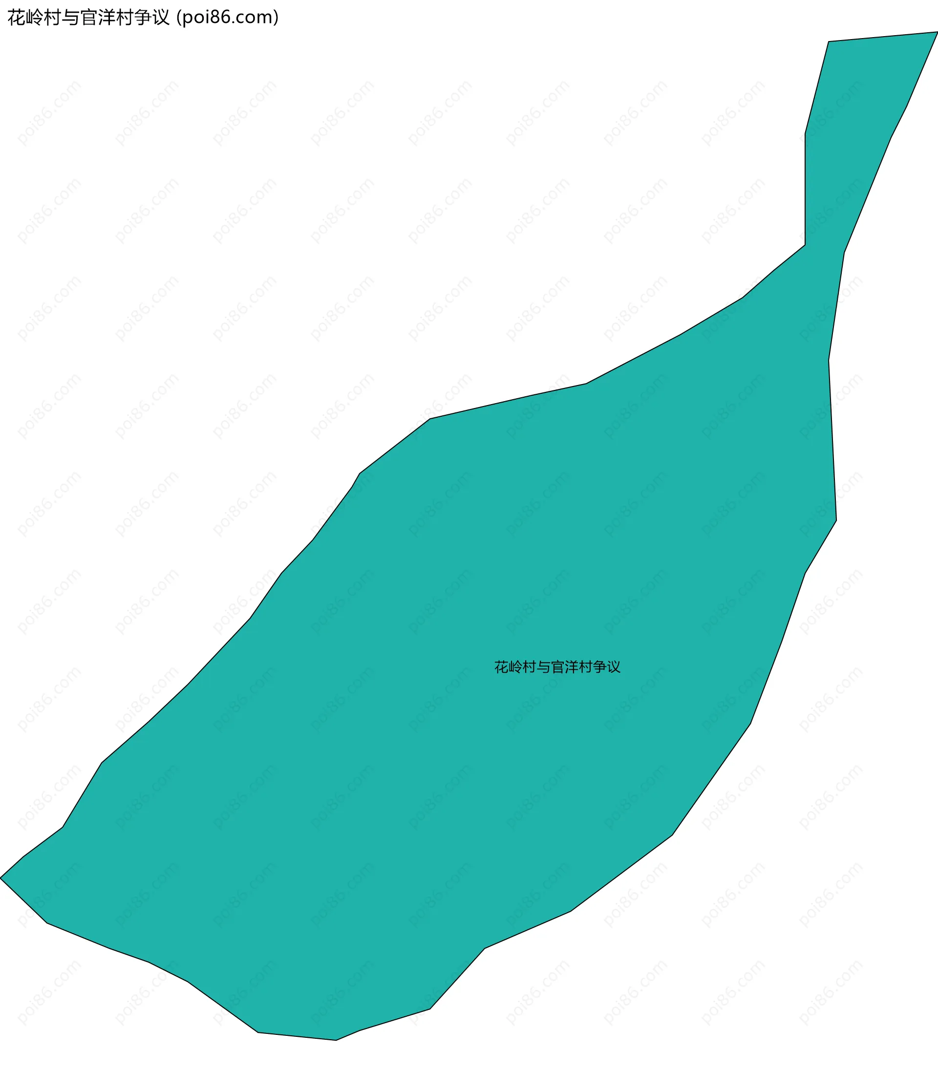花岭村与官洋村争议边界地图