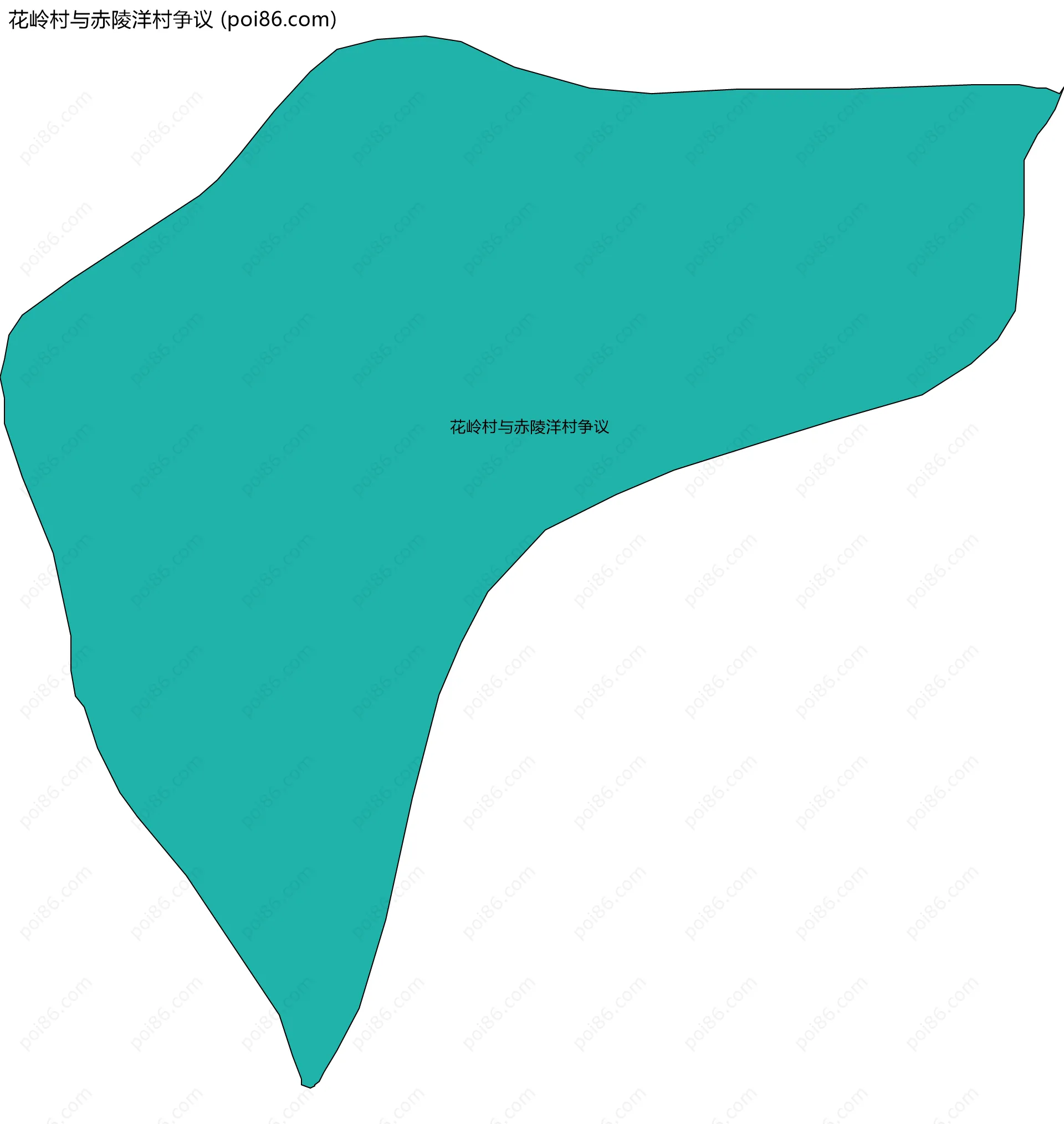 花岭村与赤陵洋村争议边界地图