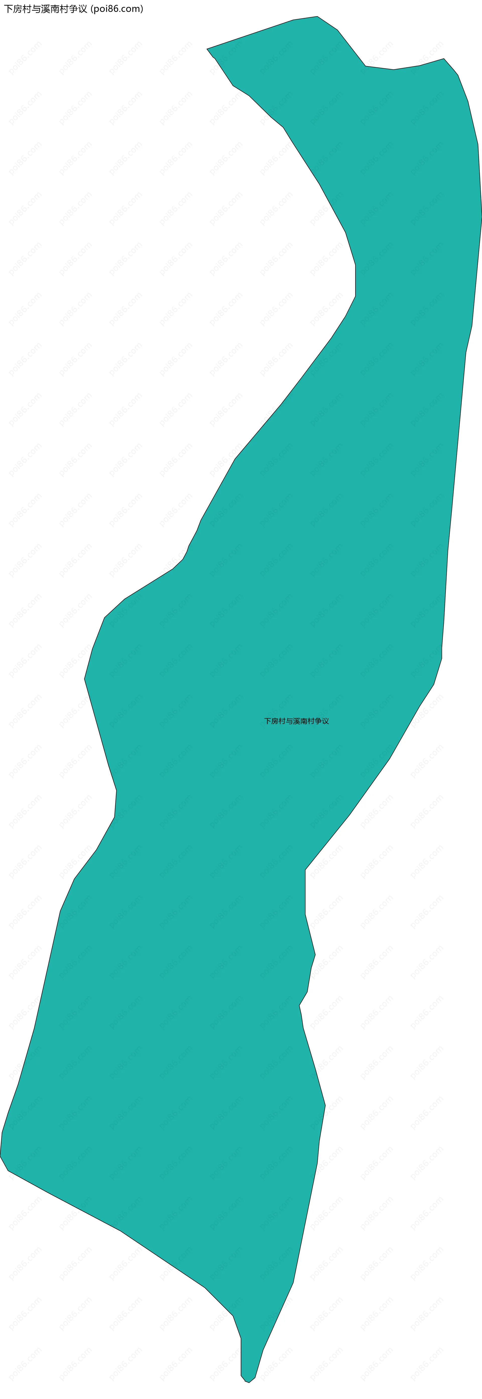 下房村与溪南村争议边界地图