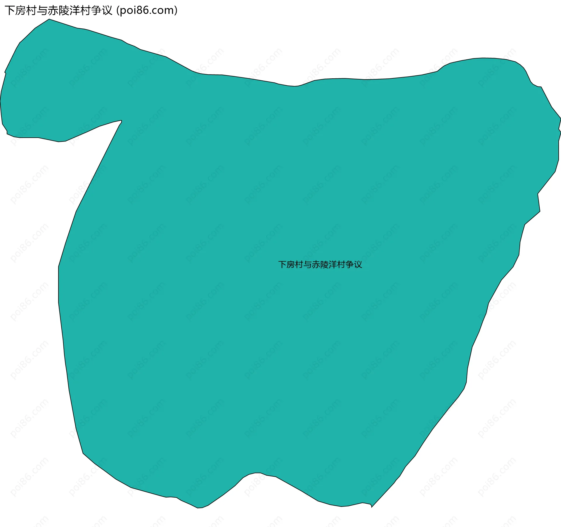 下房村与赤陵洋村争议边界地图