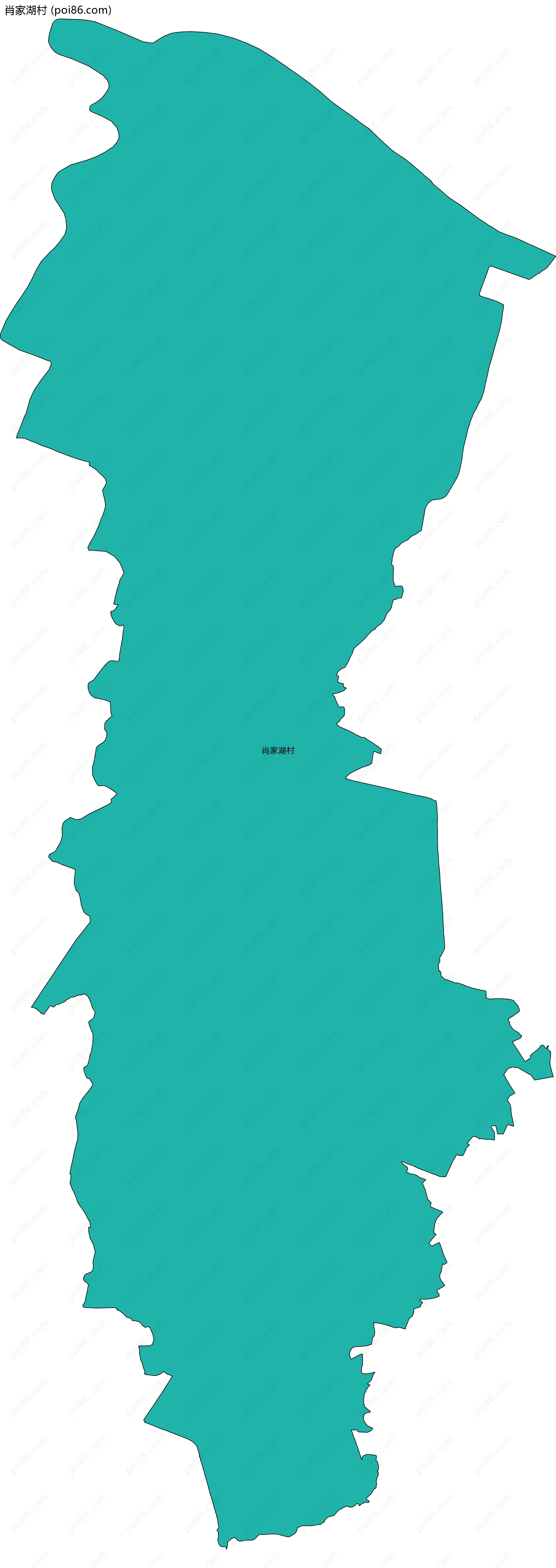 肖家湖村边界地图