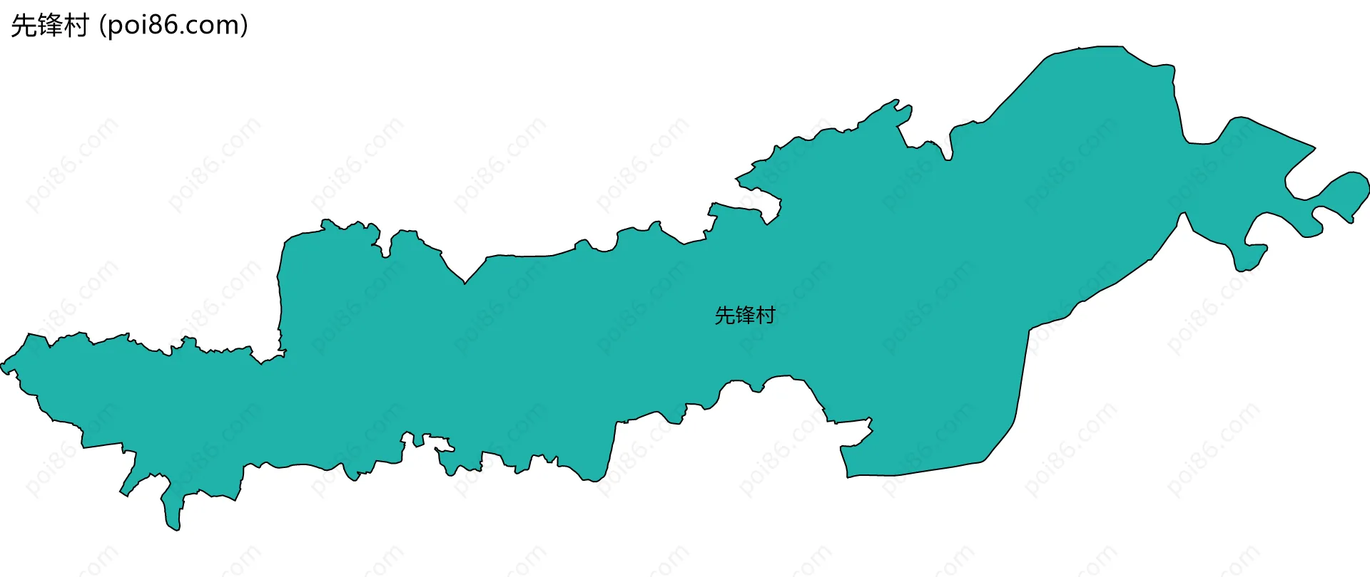 先锋村边界地图