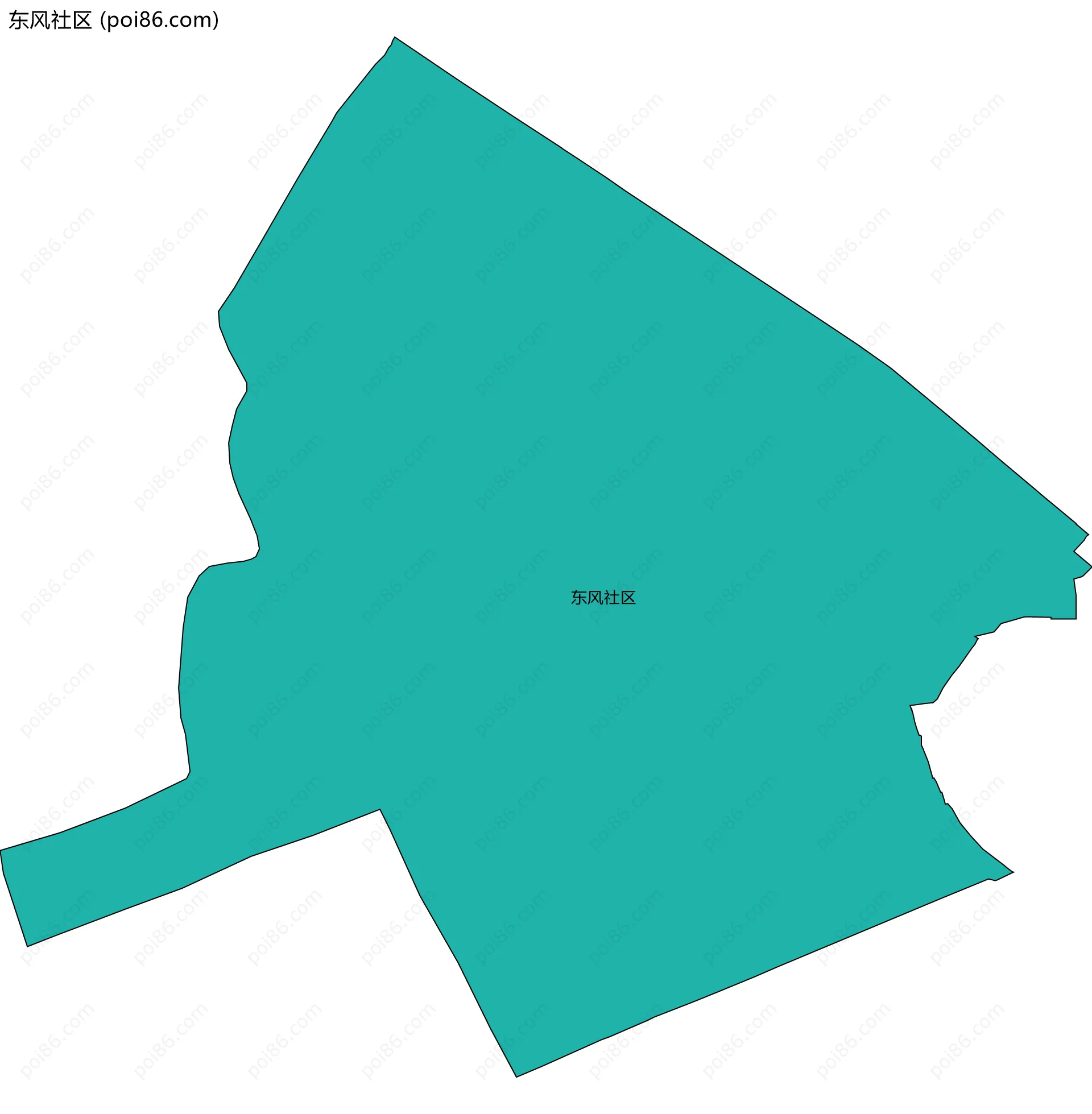 东风社区边界地图