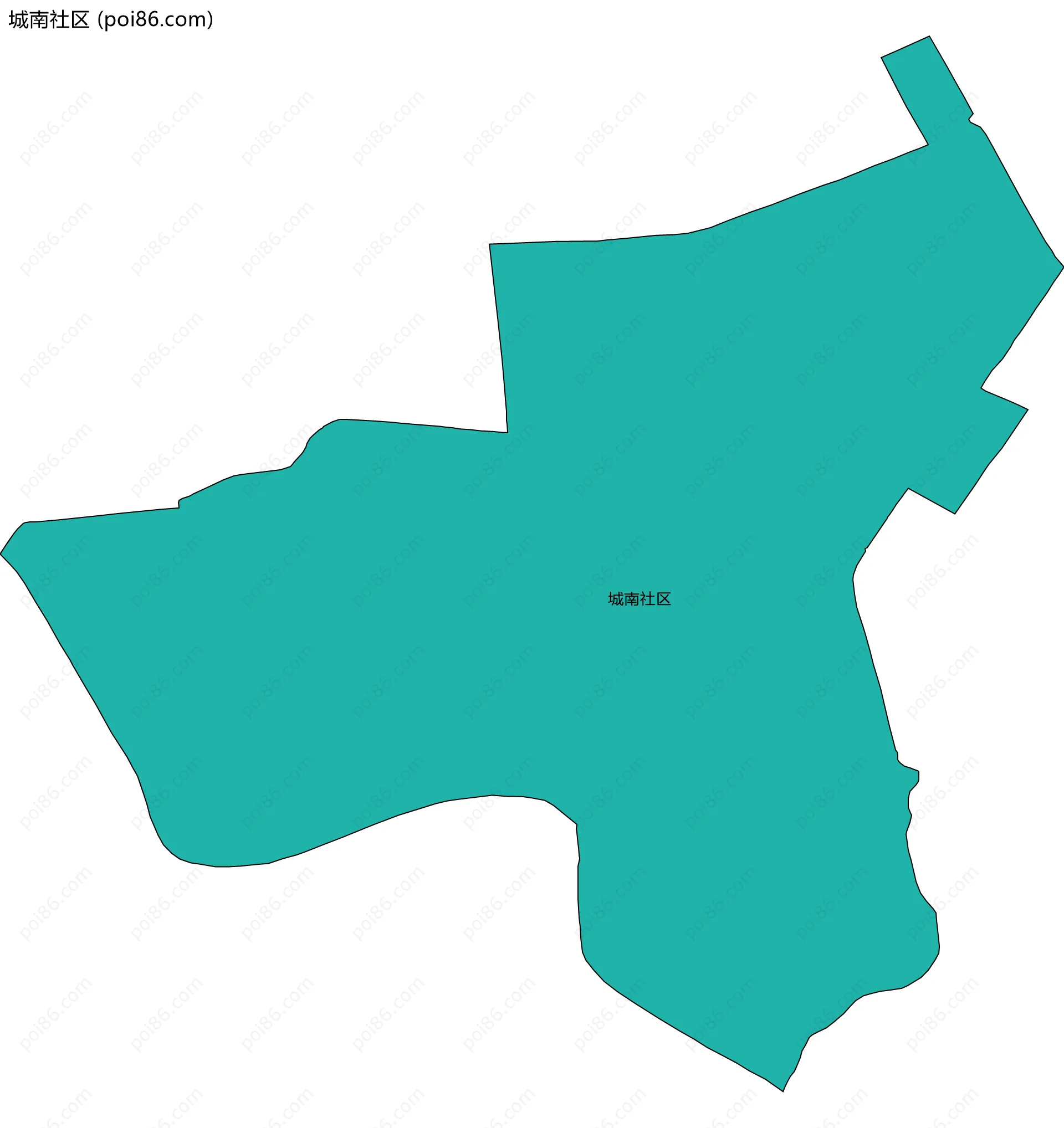 城南社区边界地图