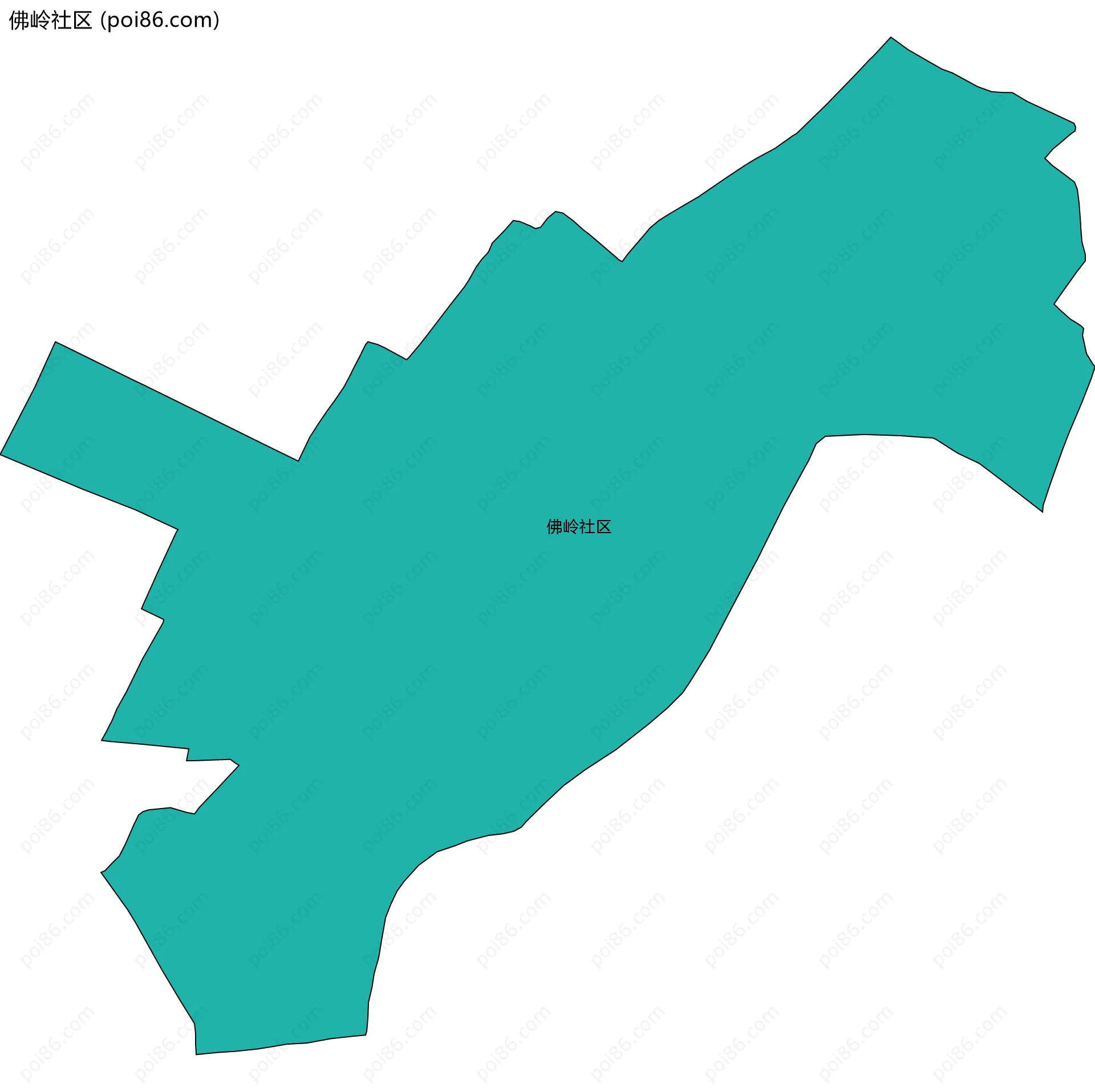 佛岭社区边界地图