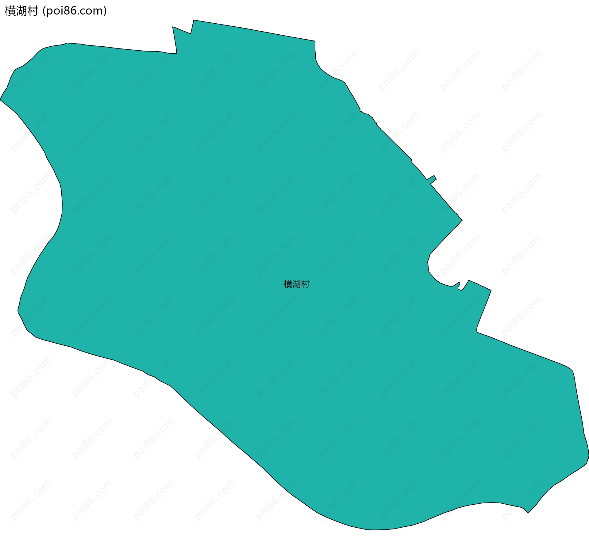 横湖村边界地图