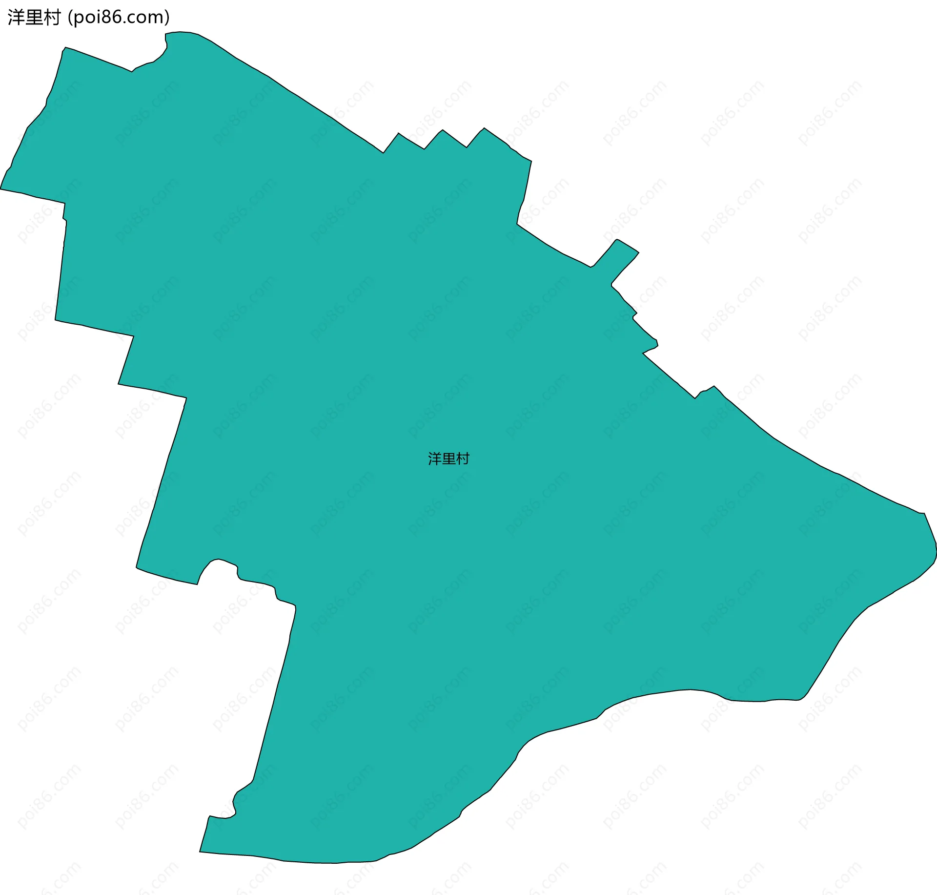 洋里村边界地图