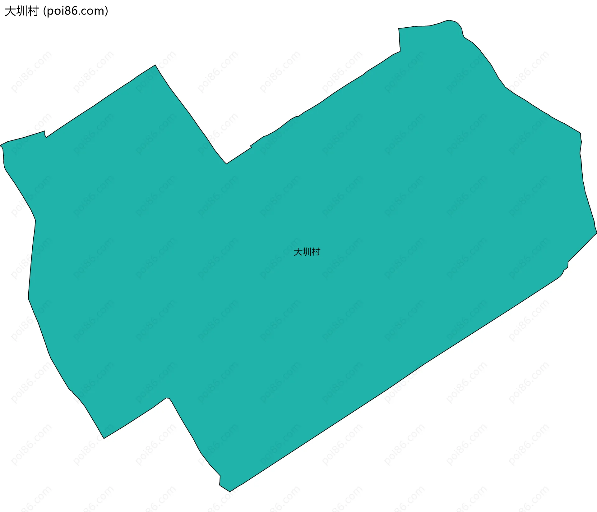 大圳村边界地图