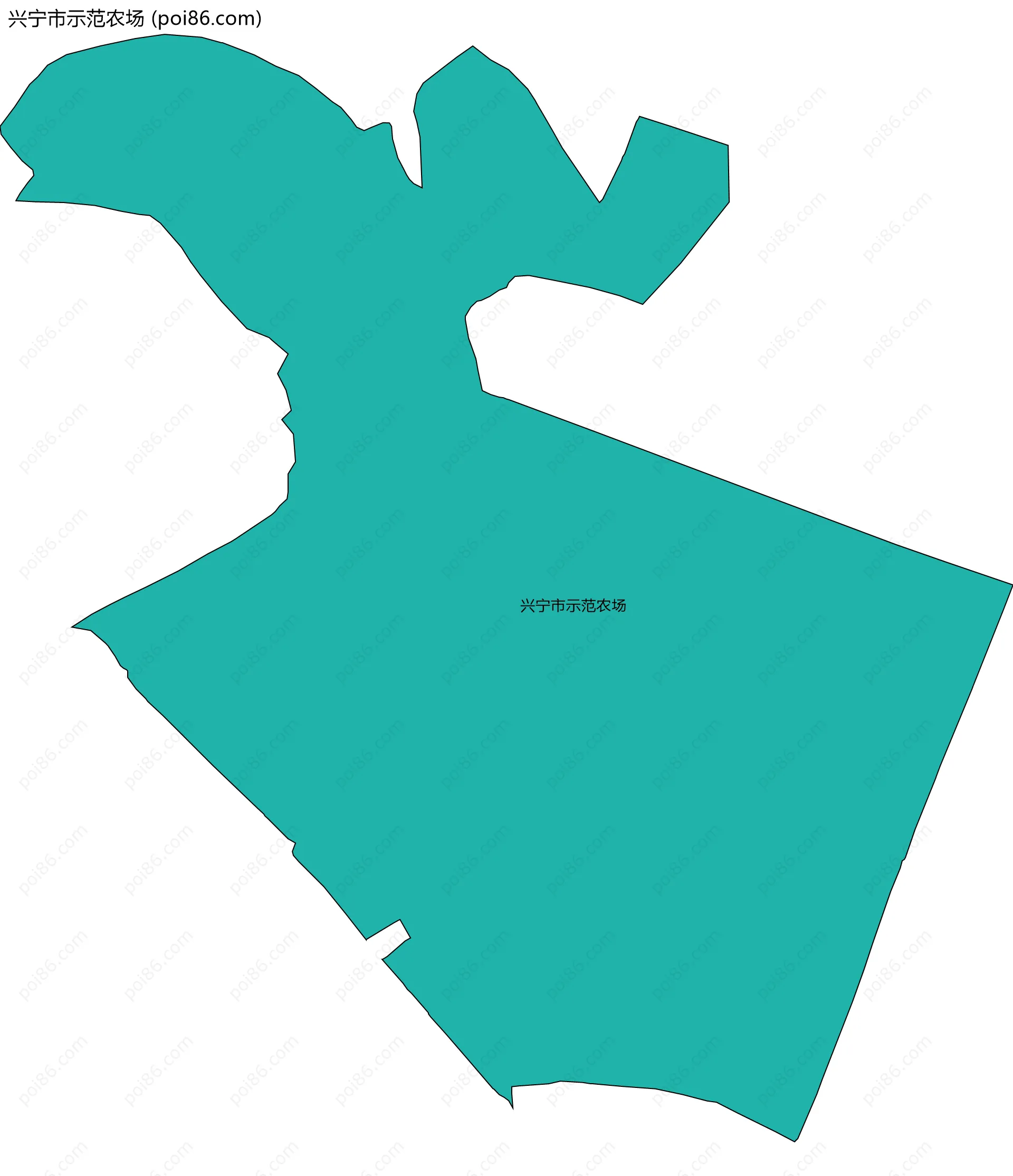 兴宁市示范农场边界地图