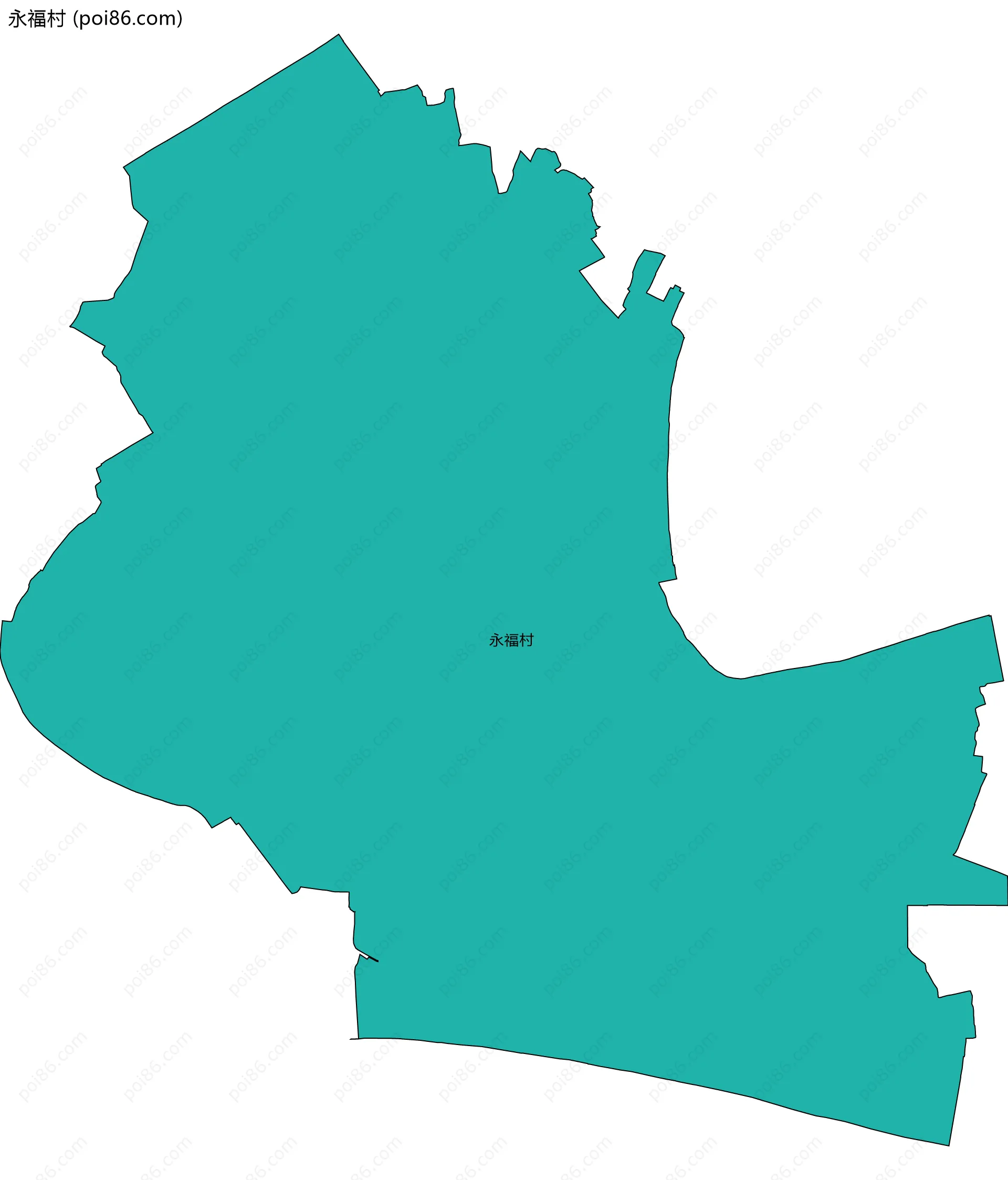永福村边界地图
