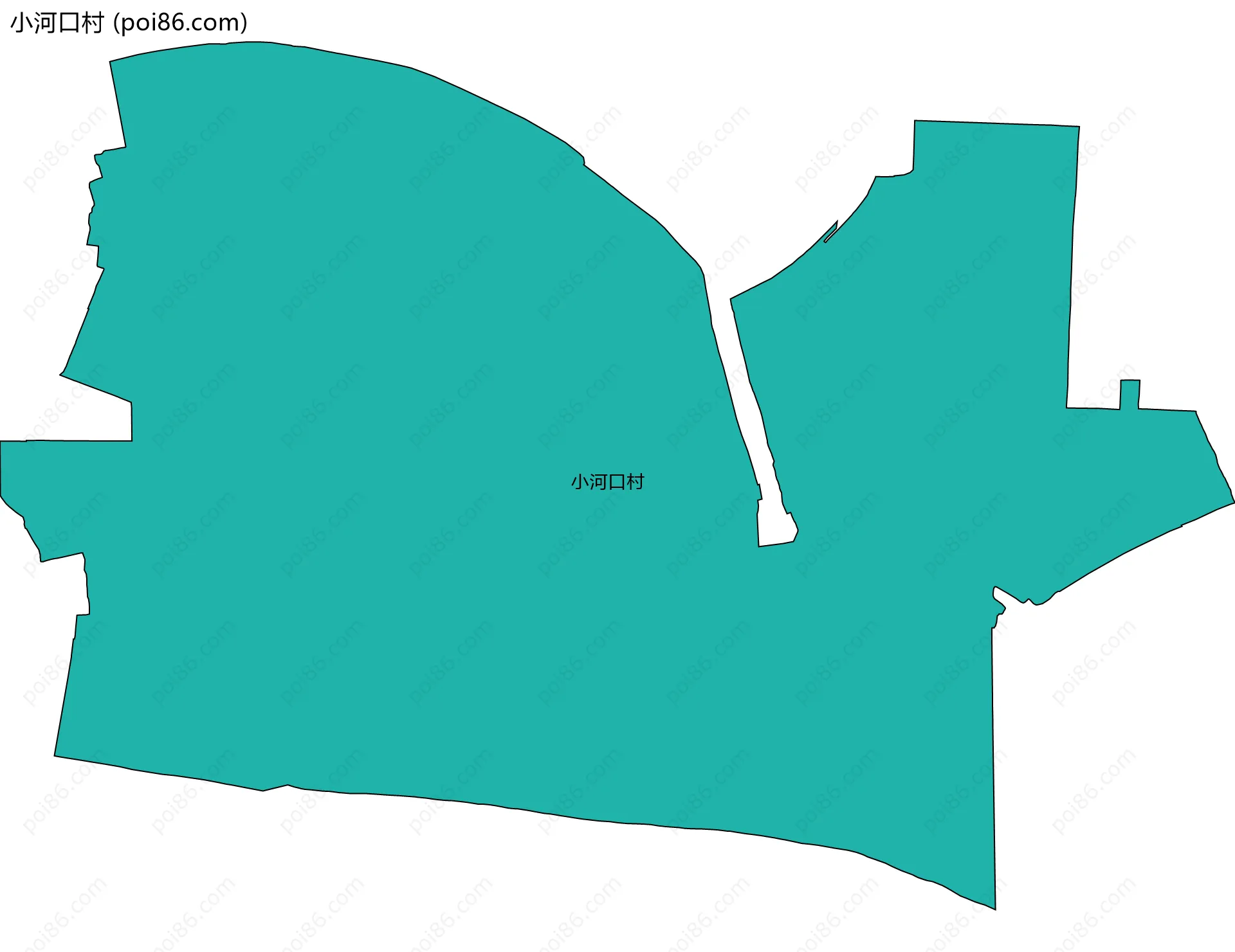 小河口村边界地图