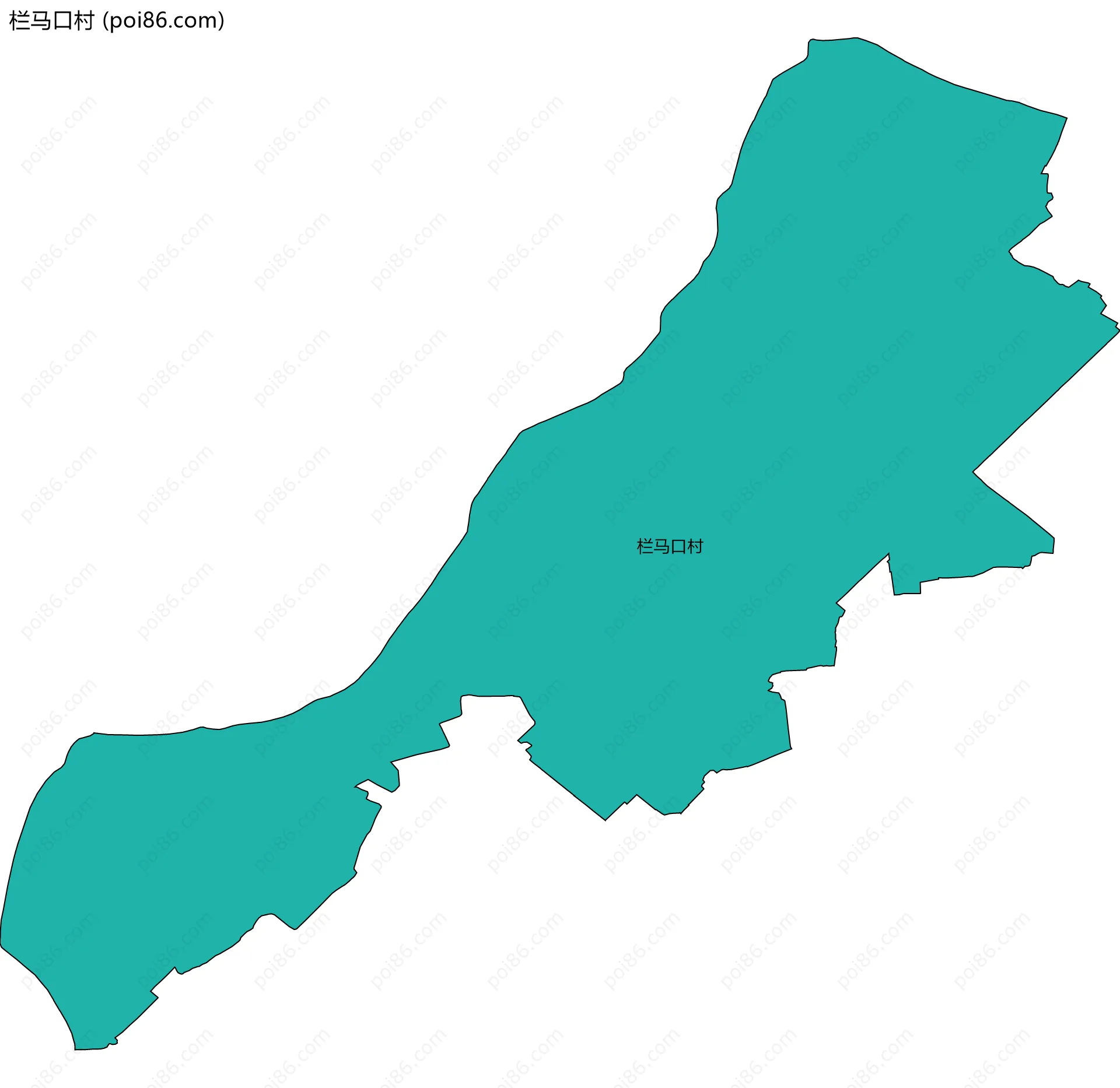 栏马口村边界地图