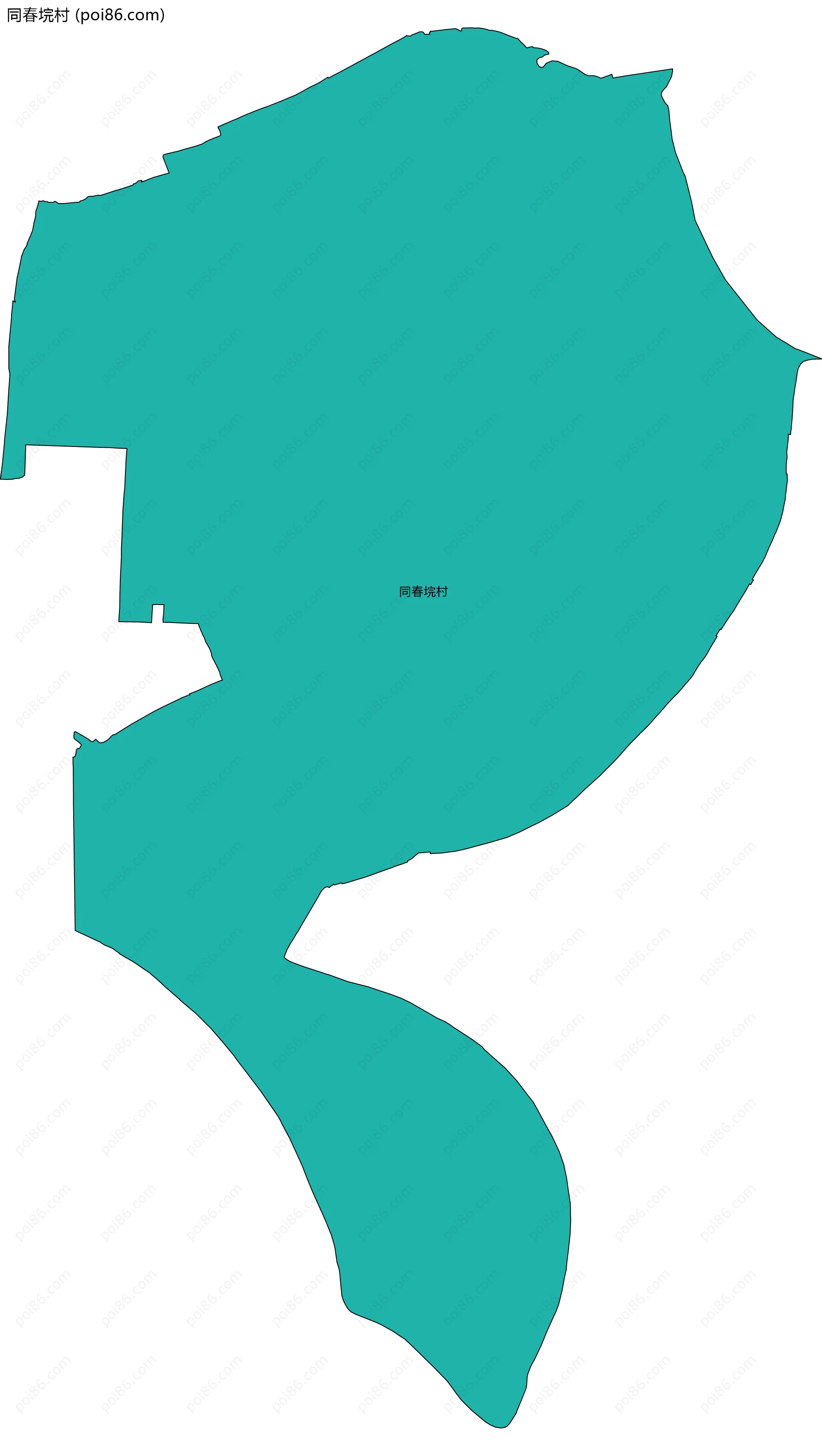 同春垸村边界地图