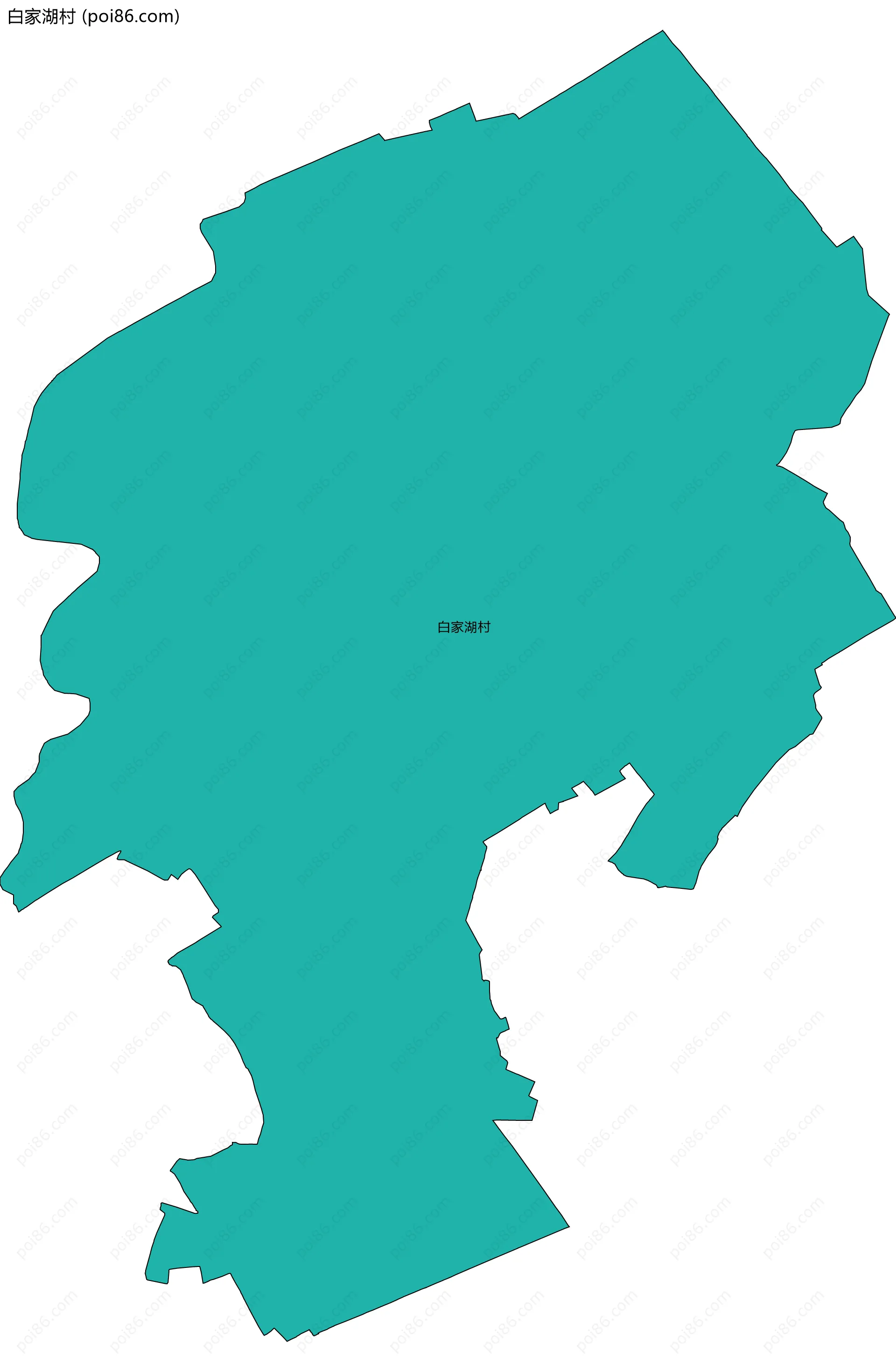 白家湖村边界地图