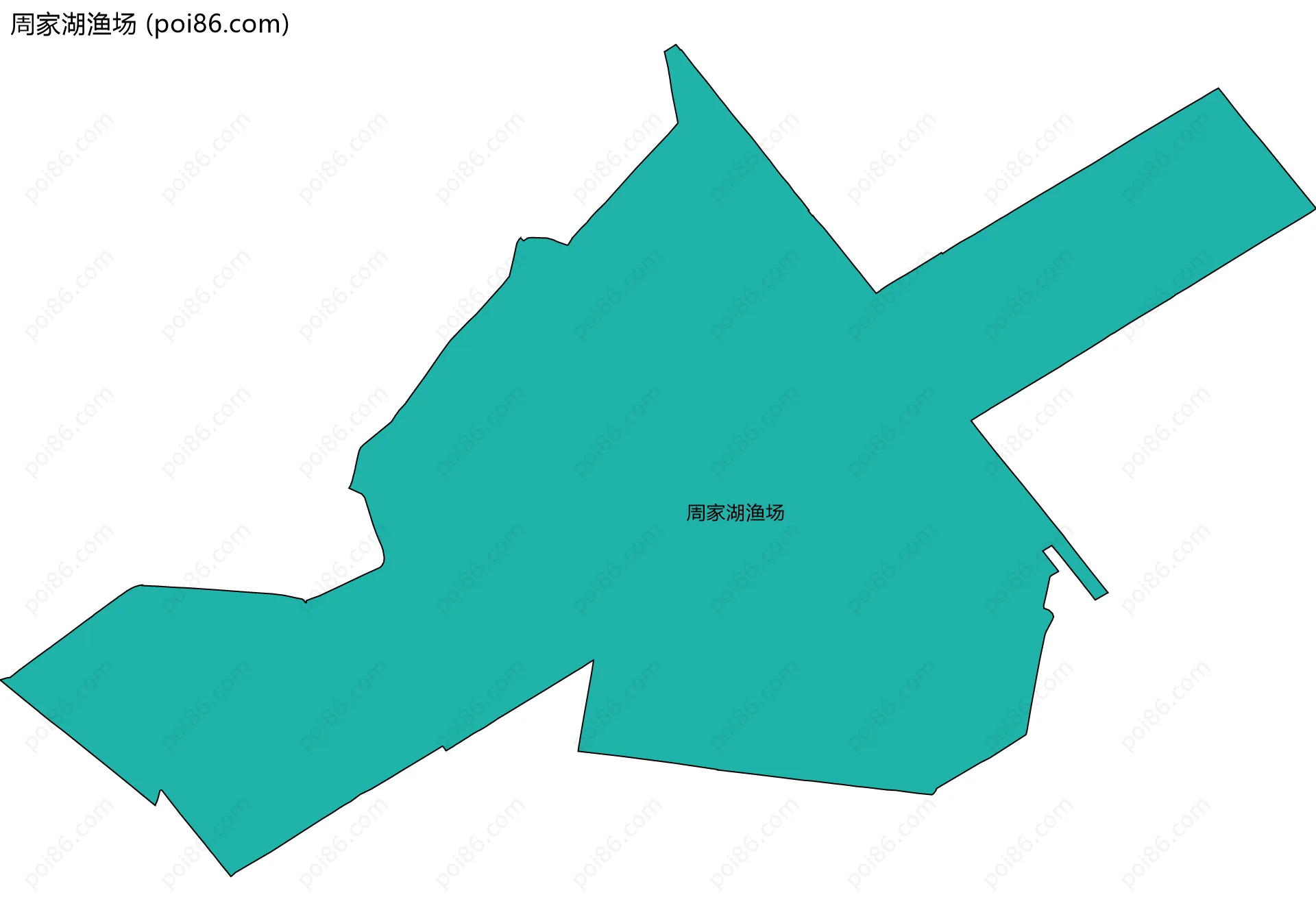周家湖渔场边界地图