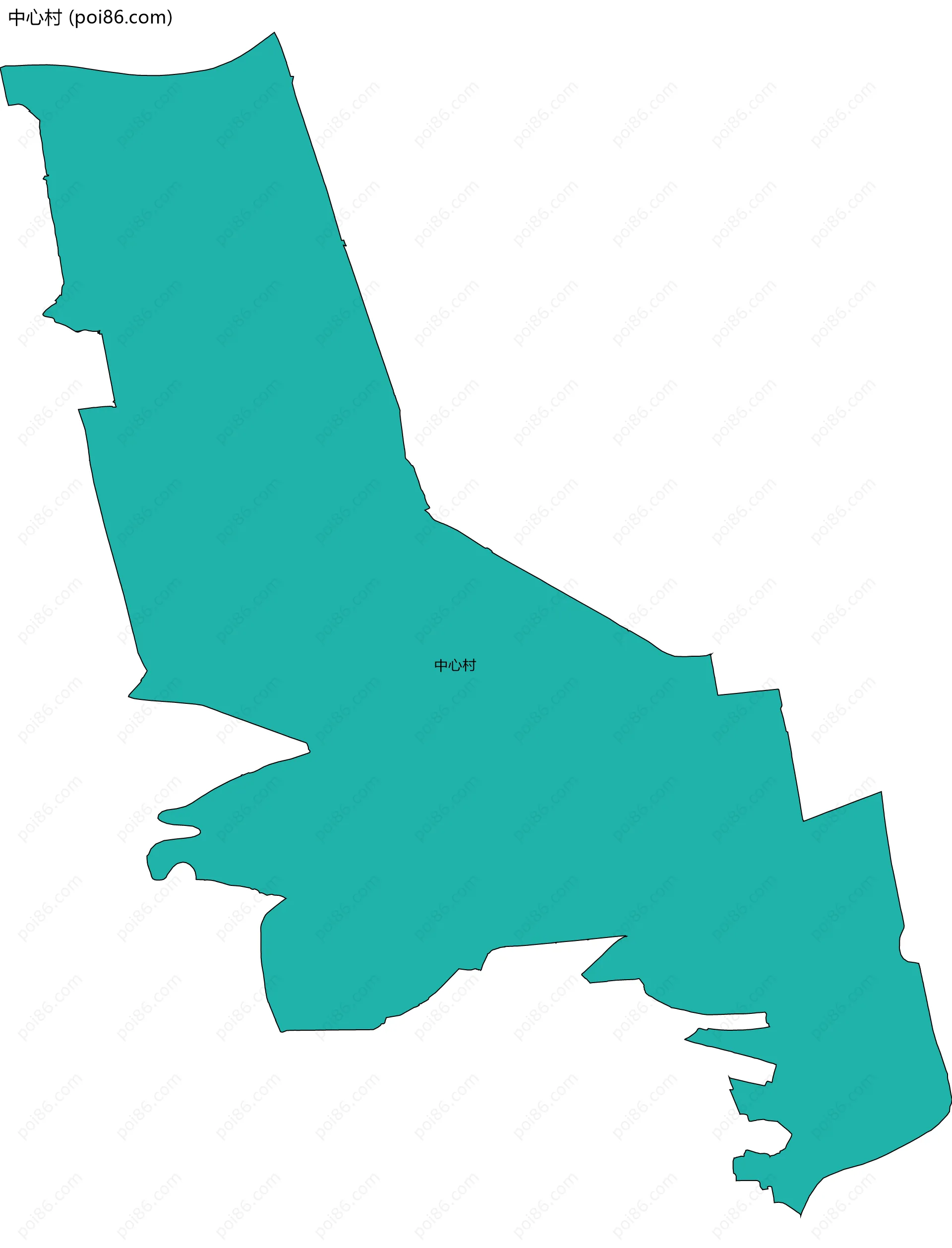 中心村边界地图