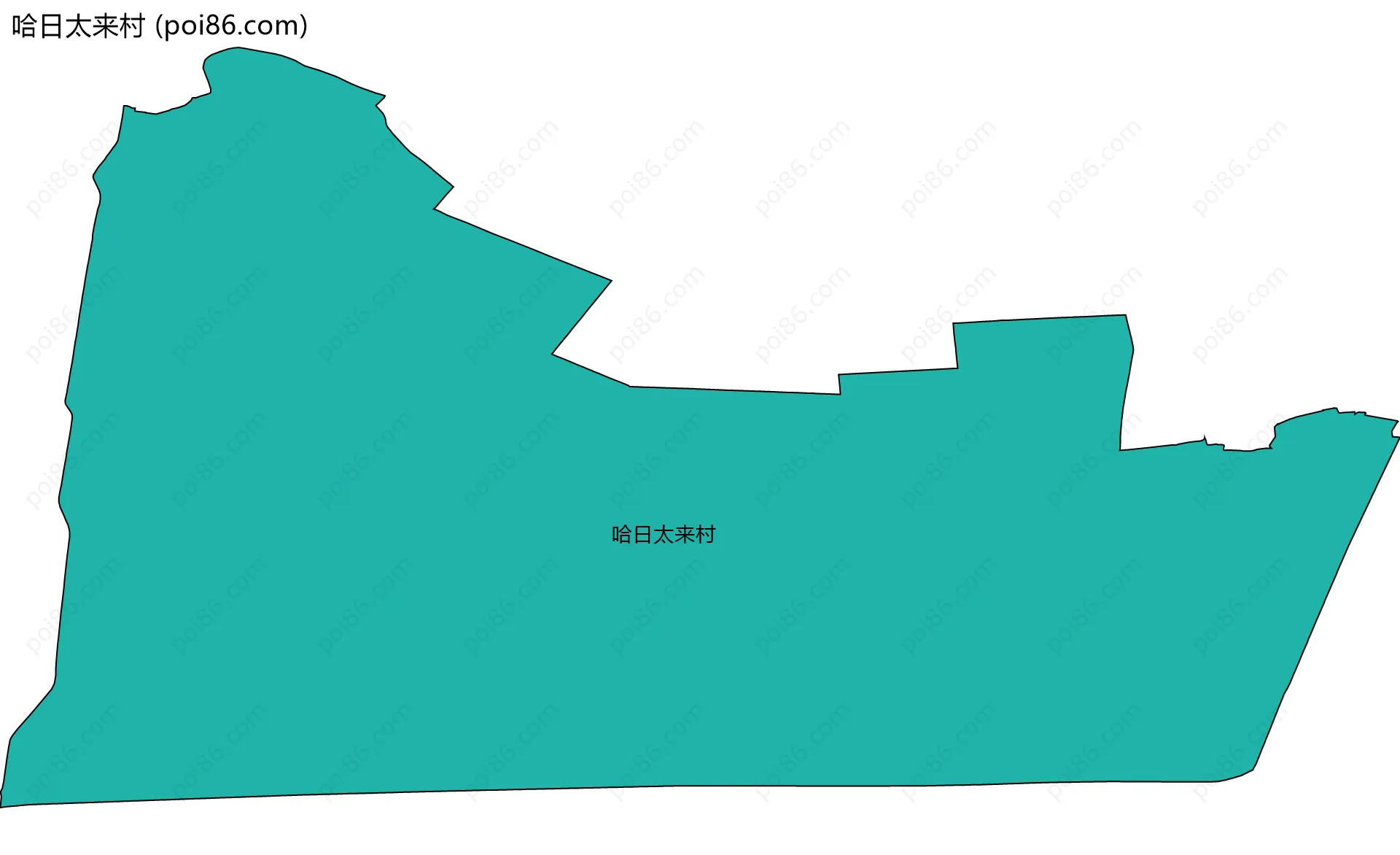 哈日太来村边界地图