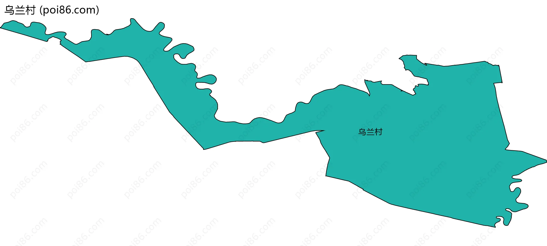 乌兰村边界地图