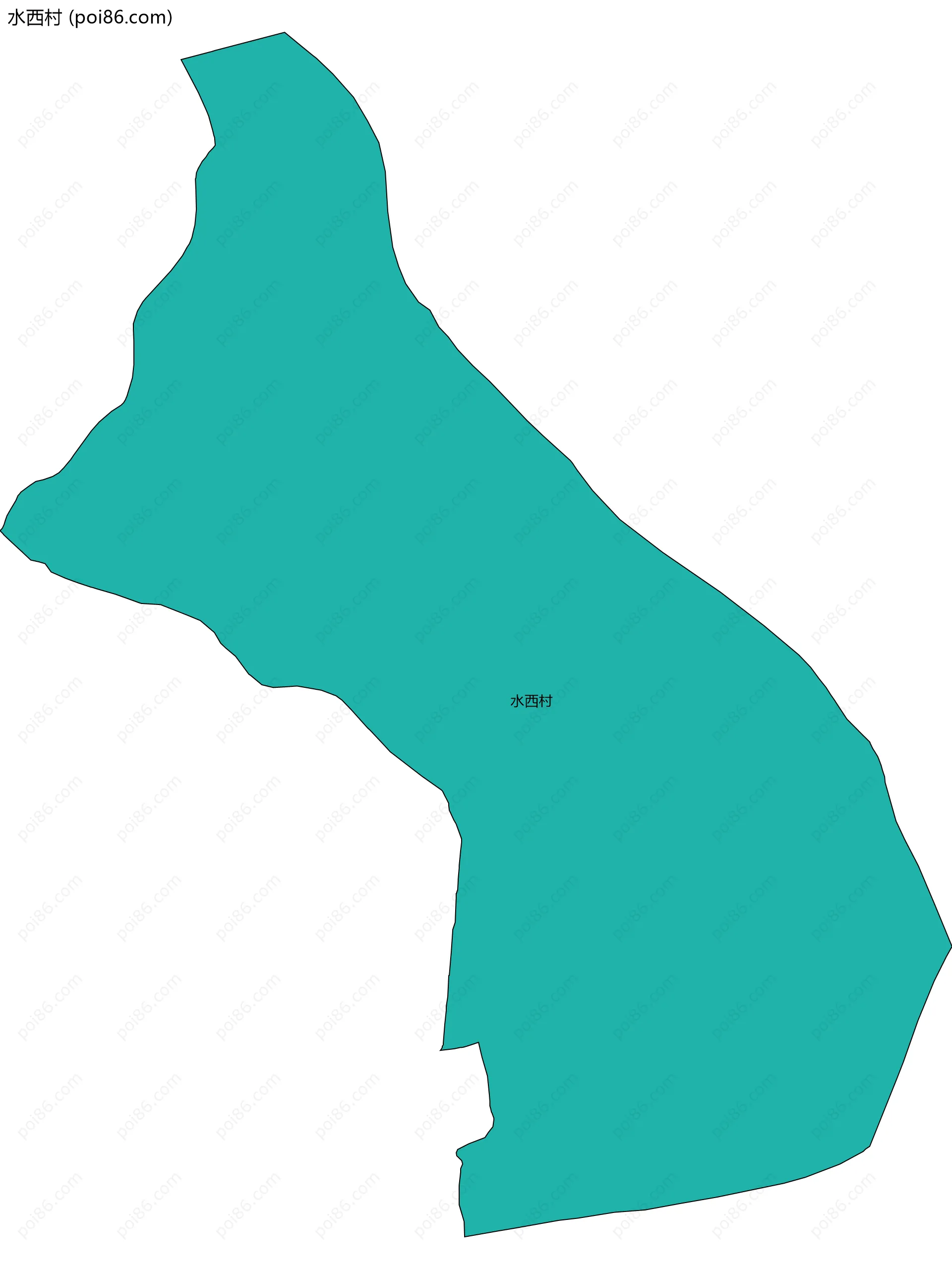 水西村边界地图