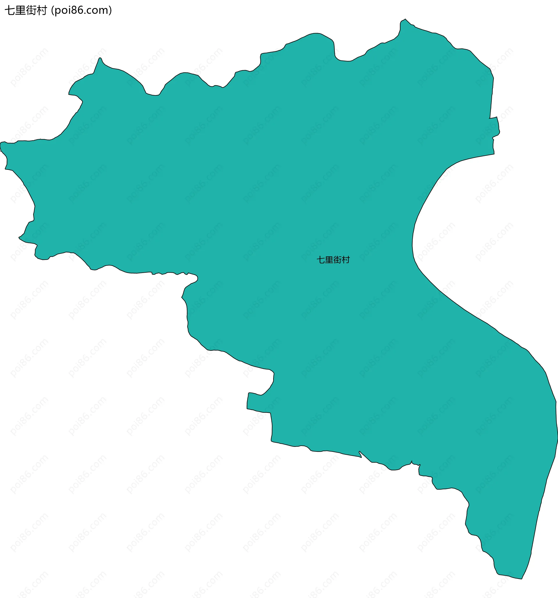 七里街村边界地图