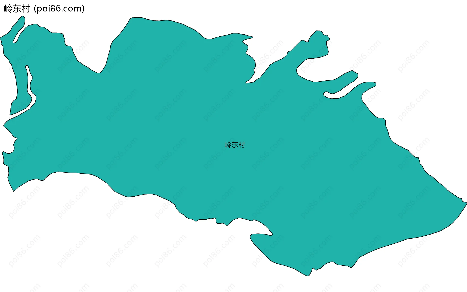 岭东村边界地图