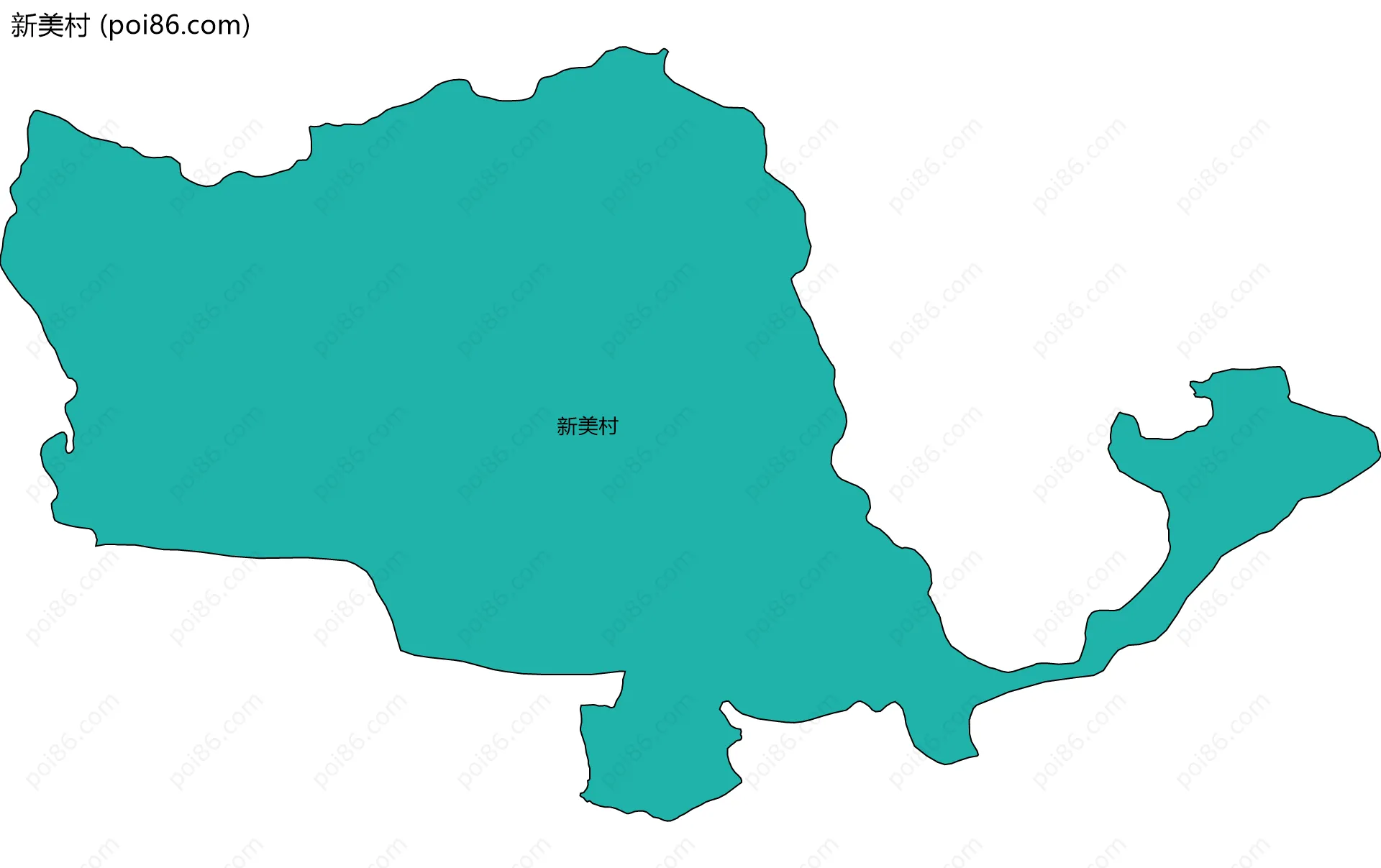 新美村边界地图