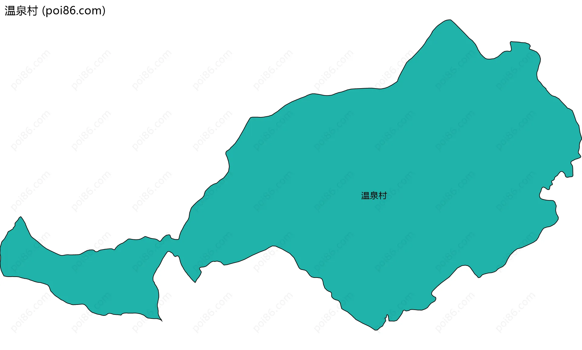 温泉村边界地图