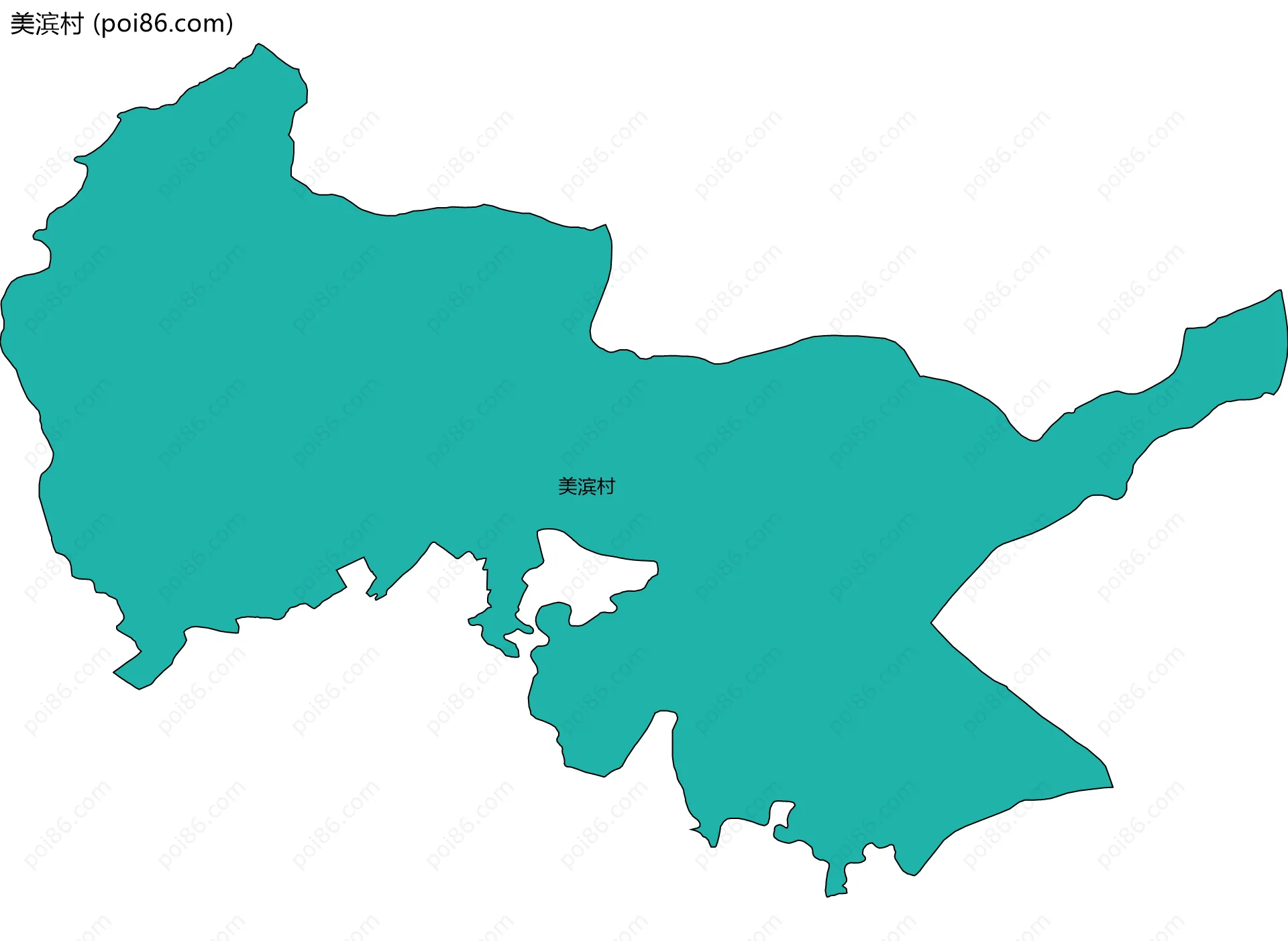 美滨村边界地图