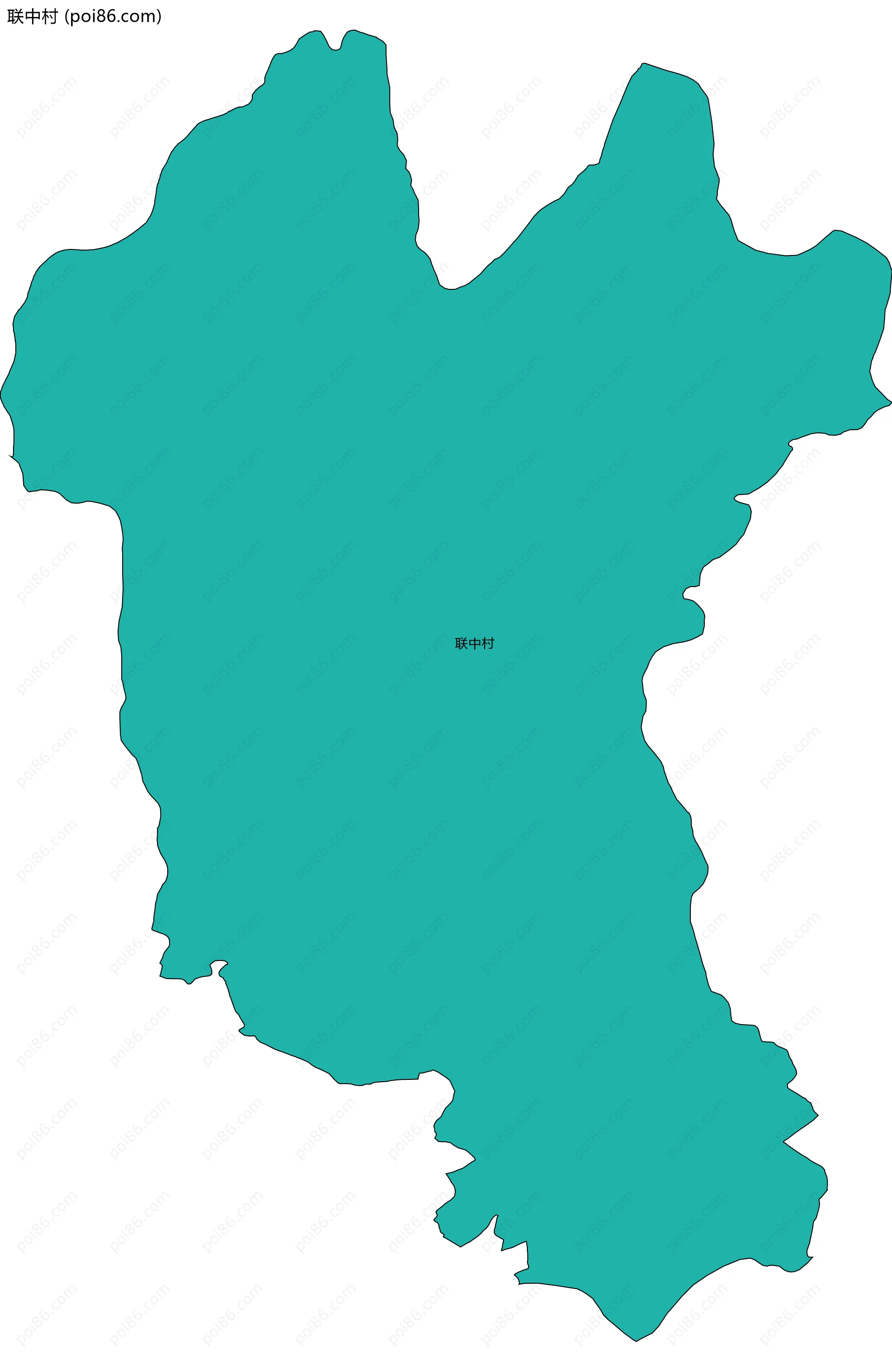 联中村边界地图