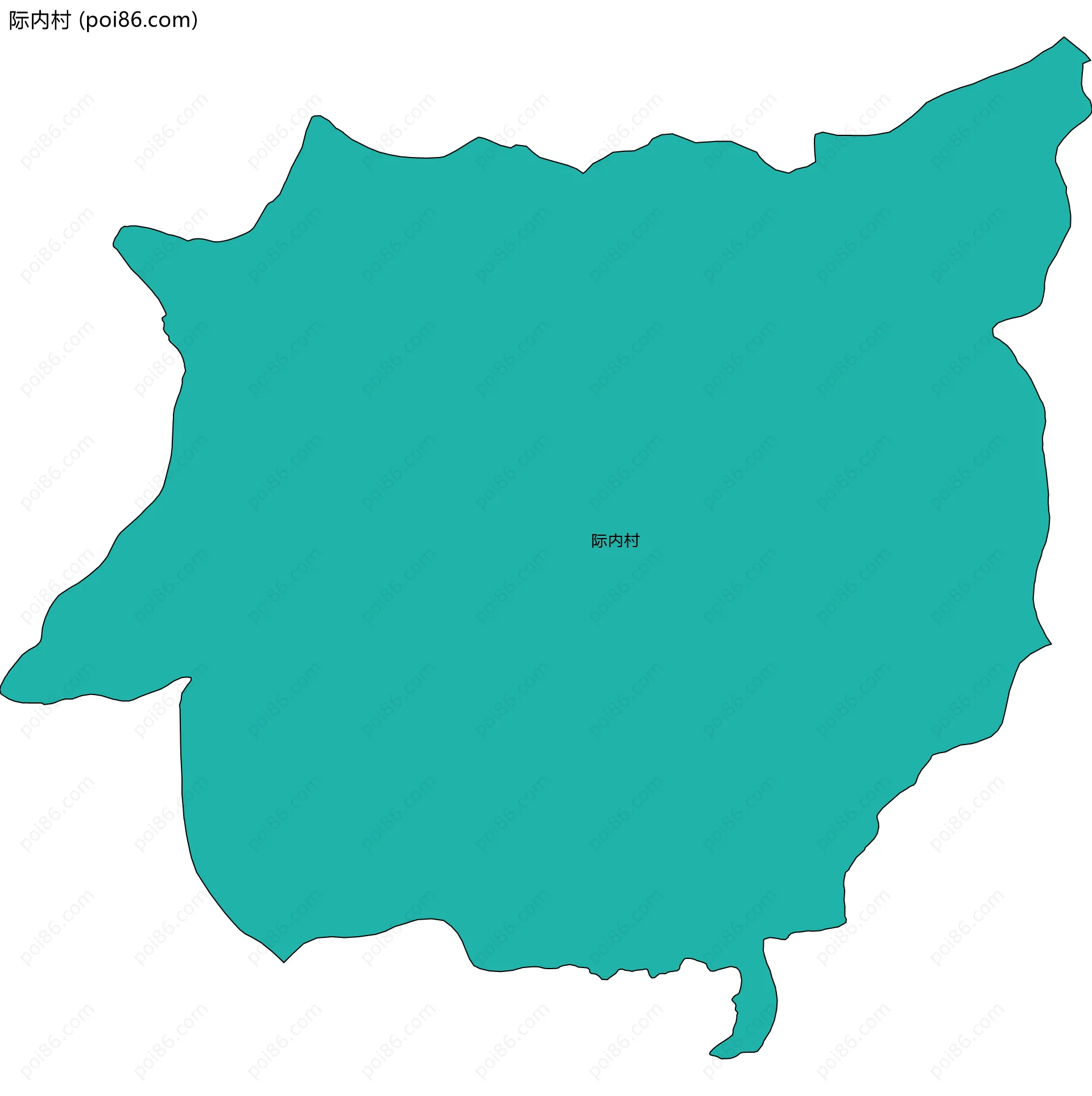 际内村边界地图