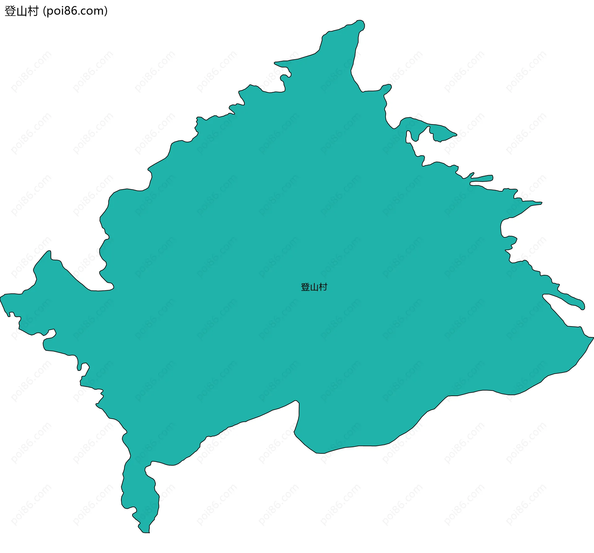 登山村边界地图