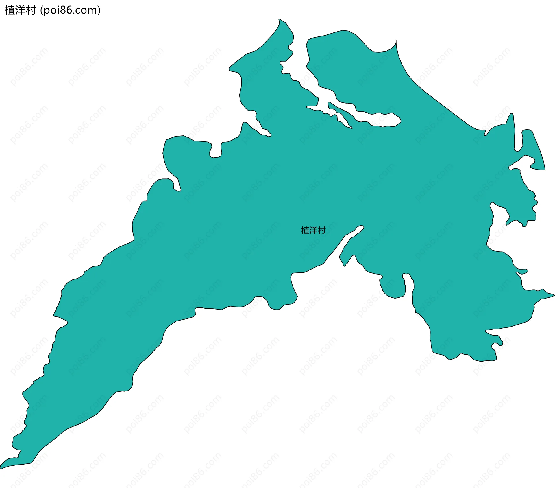植洋村边界地图