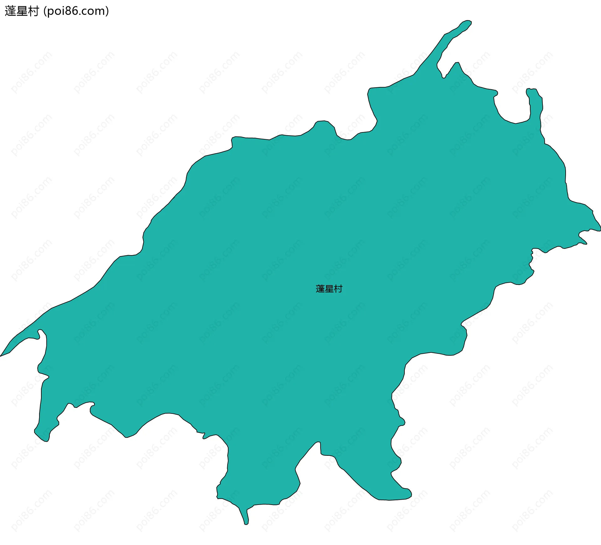 蓬星村边界地图