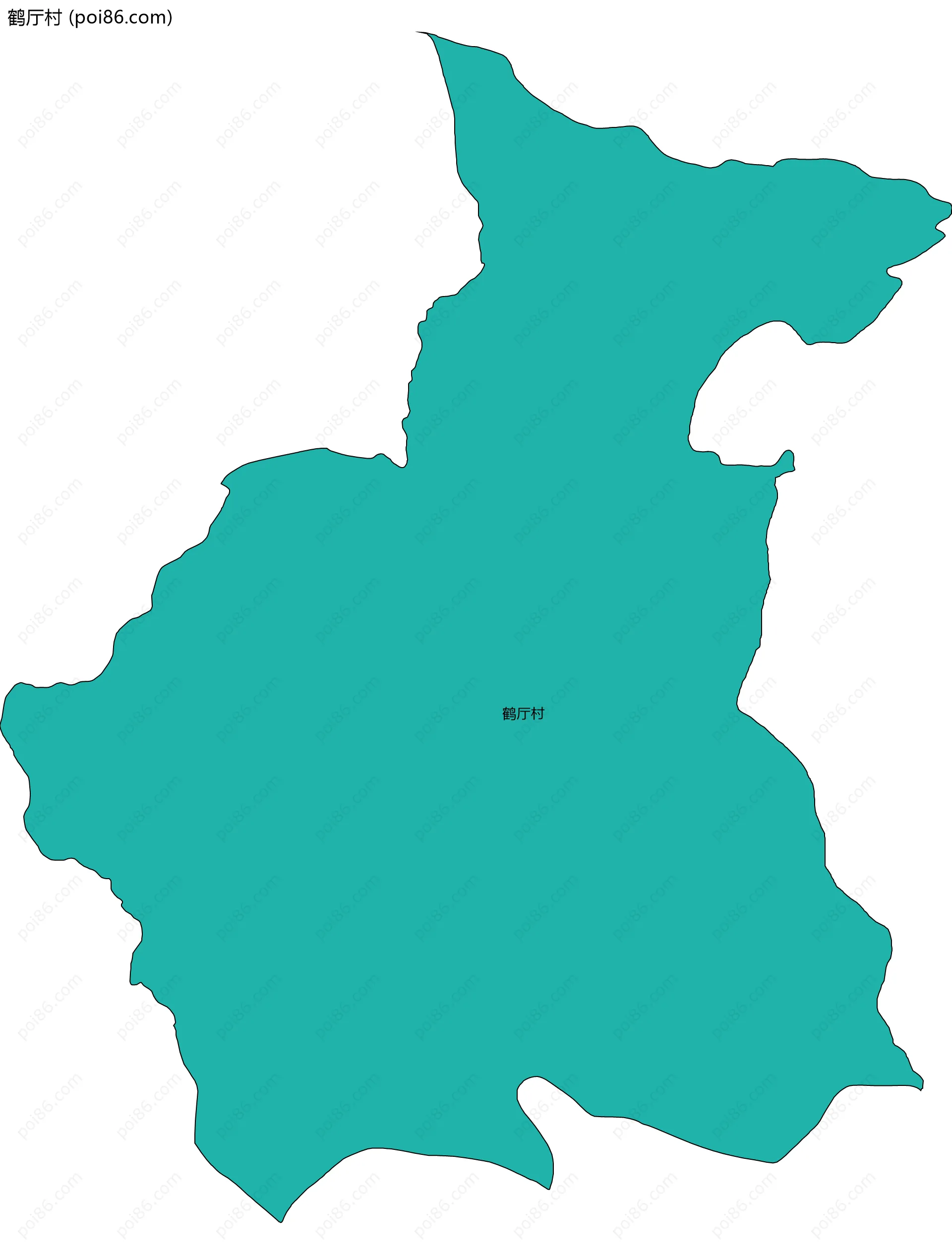 鹤厅村边界地图