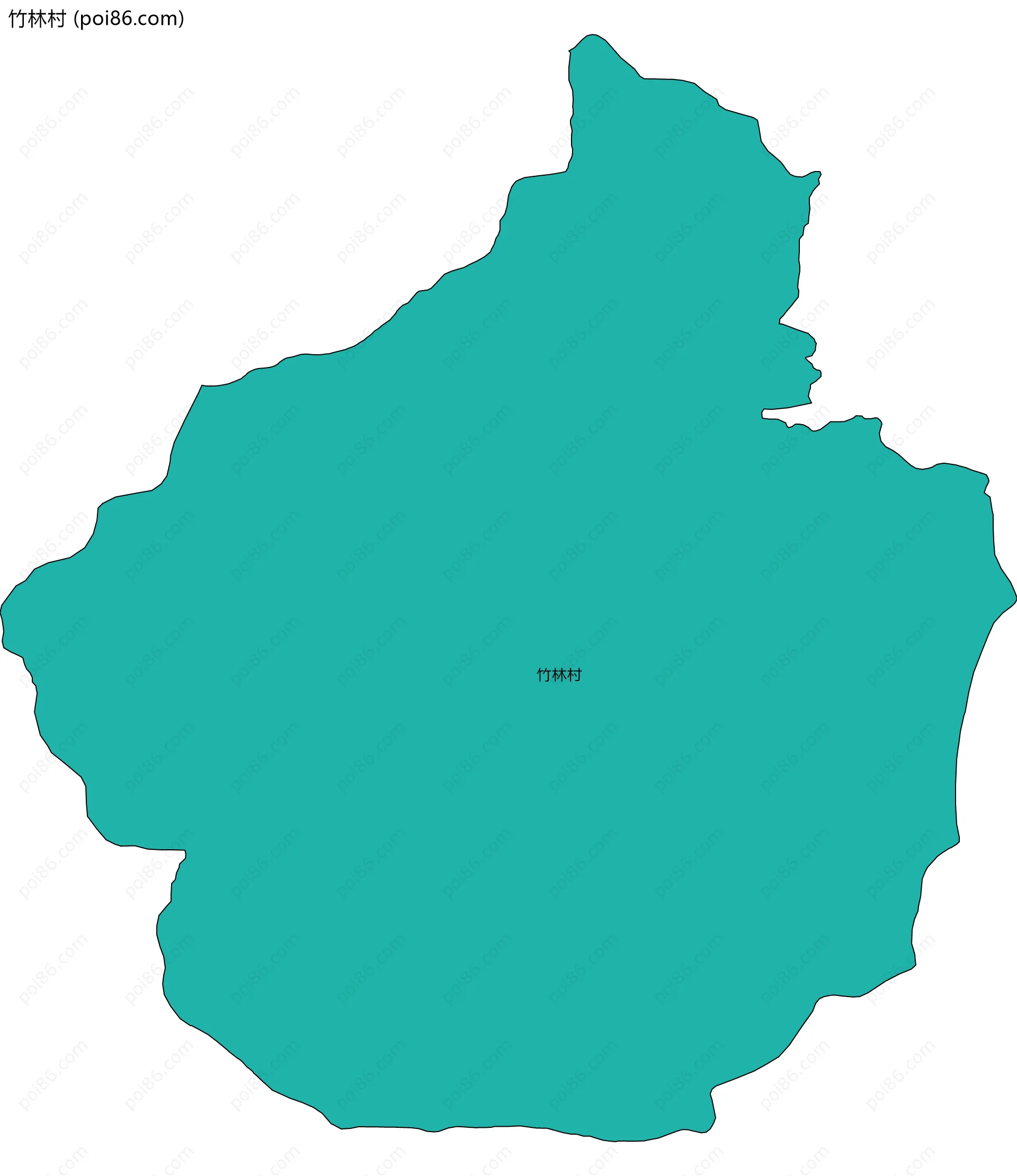 竹林村边界地图