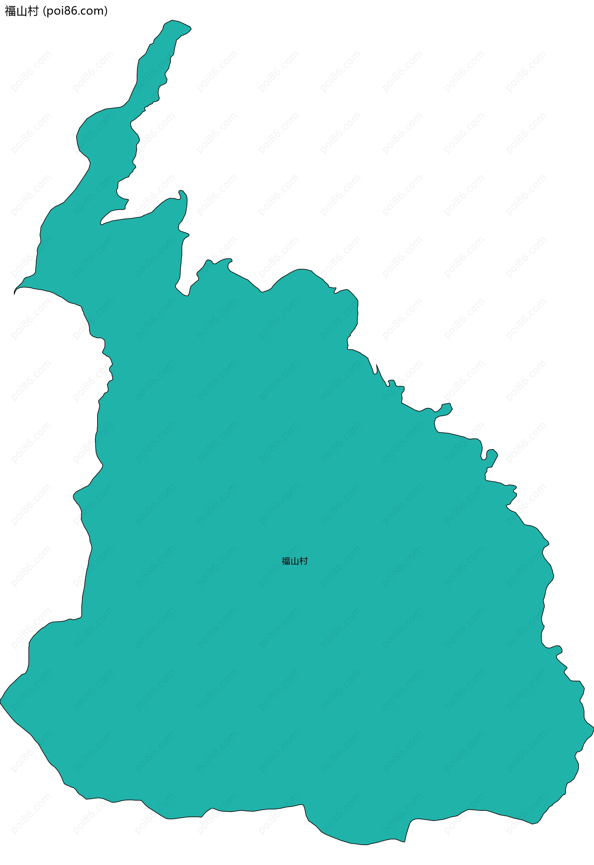 福山村边界地图