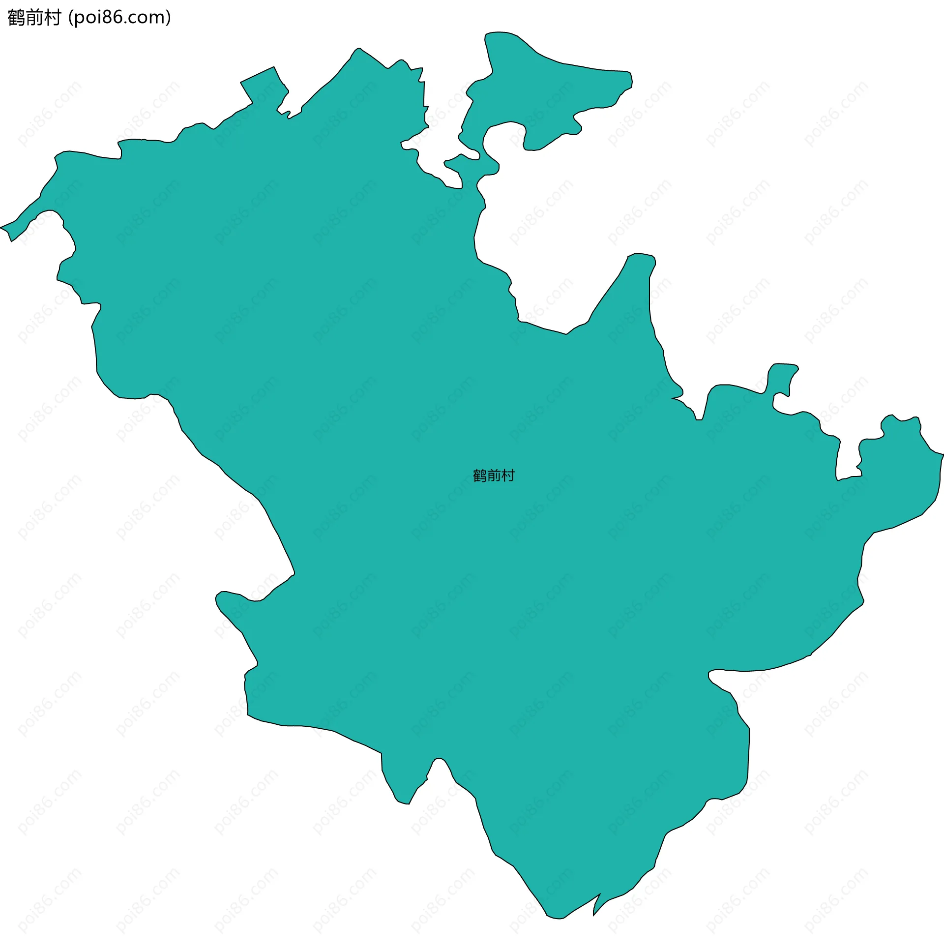 鹤前村边界地图