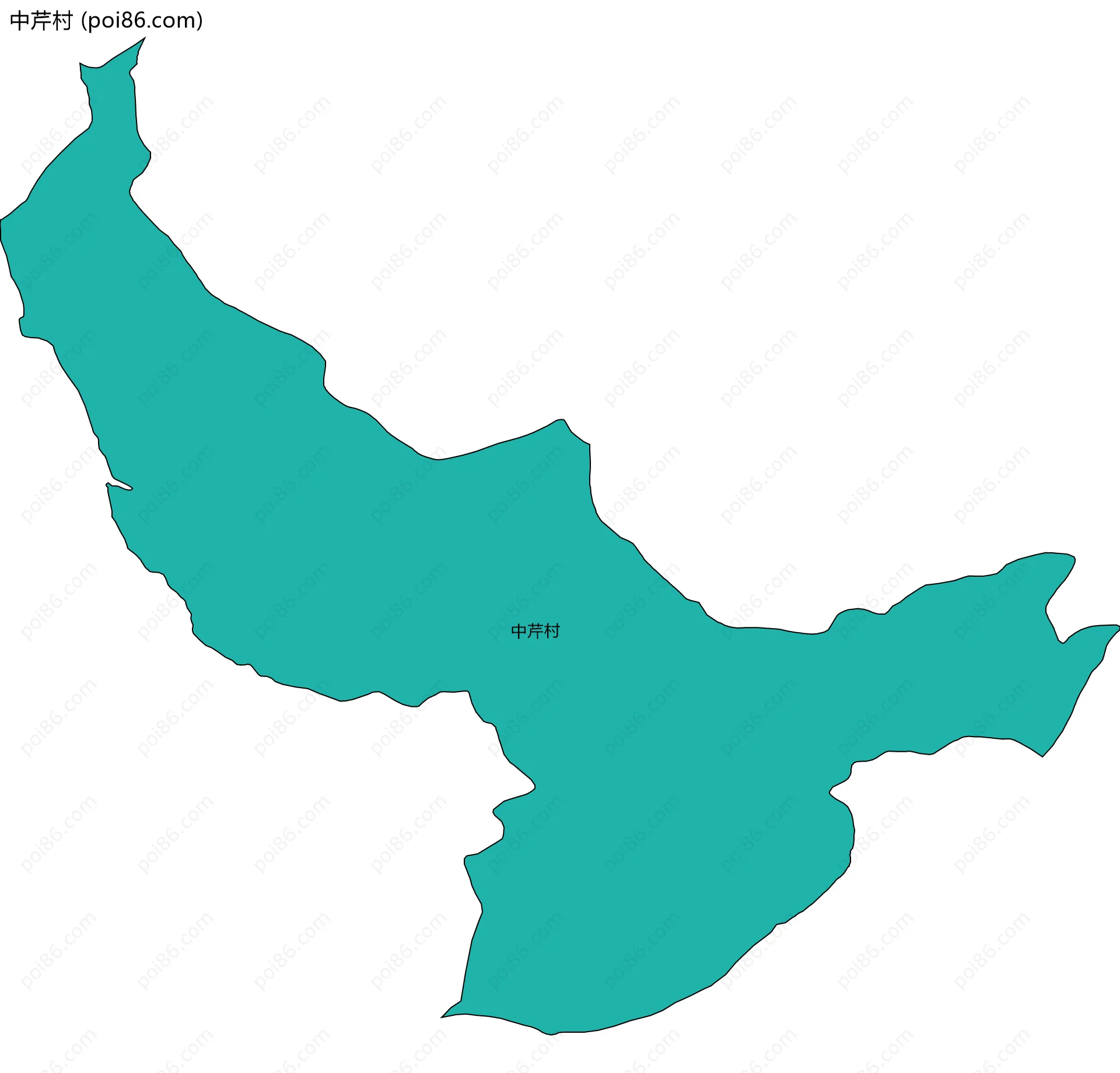 中芹村边界地图